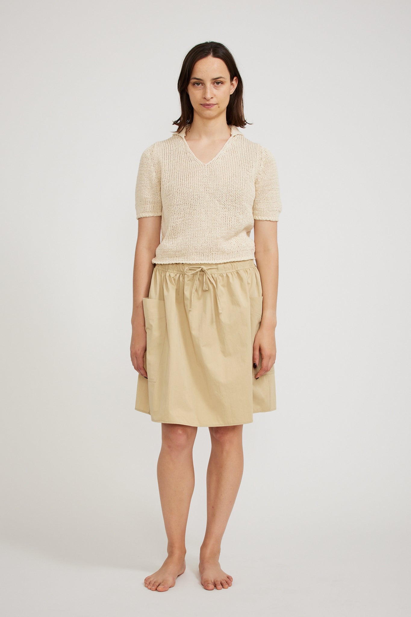 Nothing Written | Casali Flared Skirt Beige | Maplestore