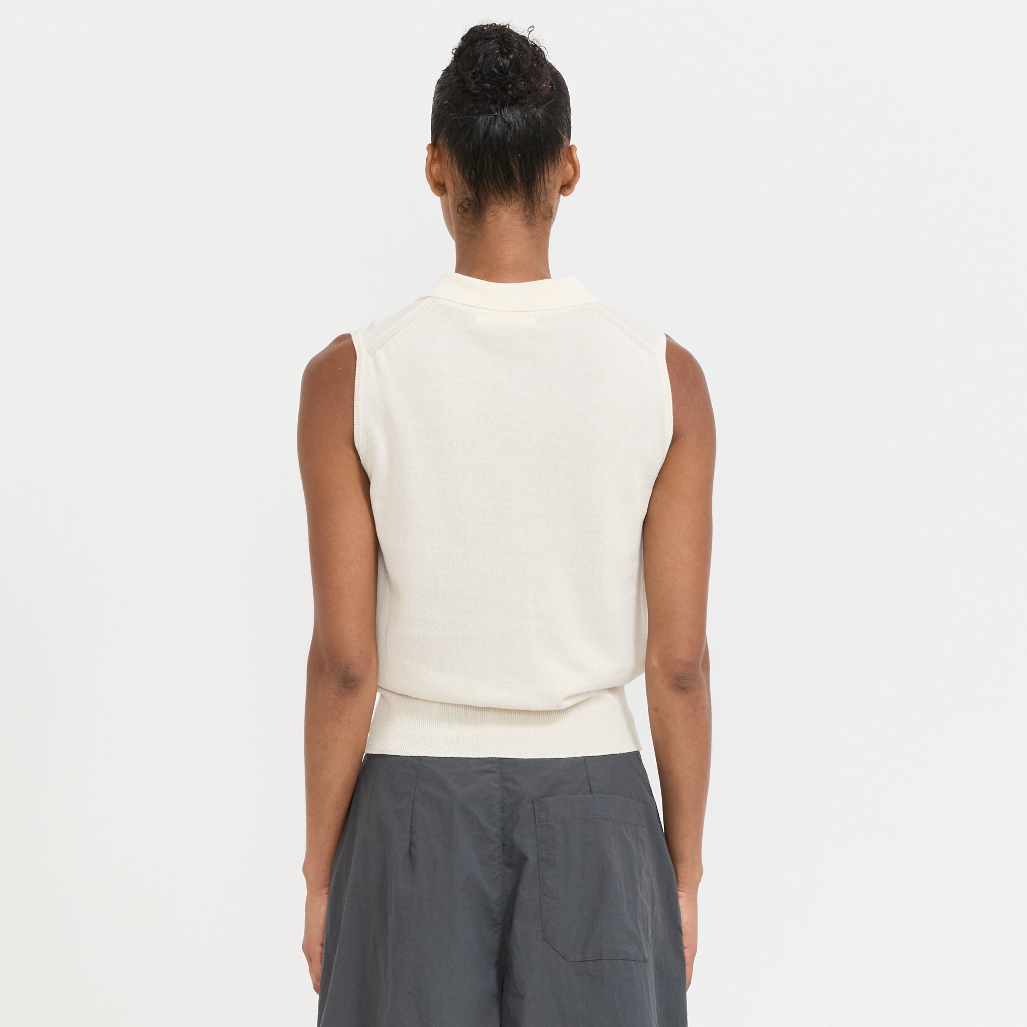 Lash Sleeveless Knit Top Ivory