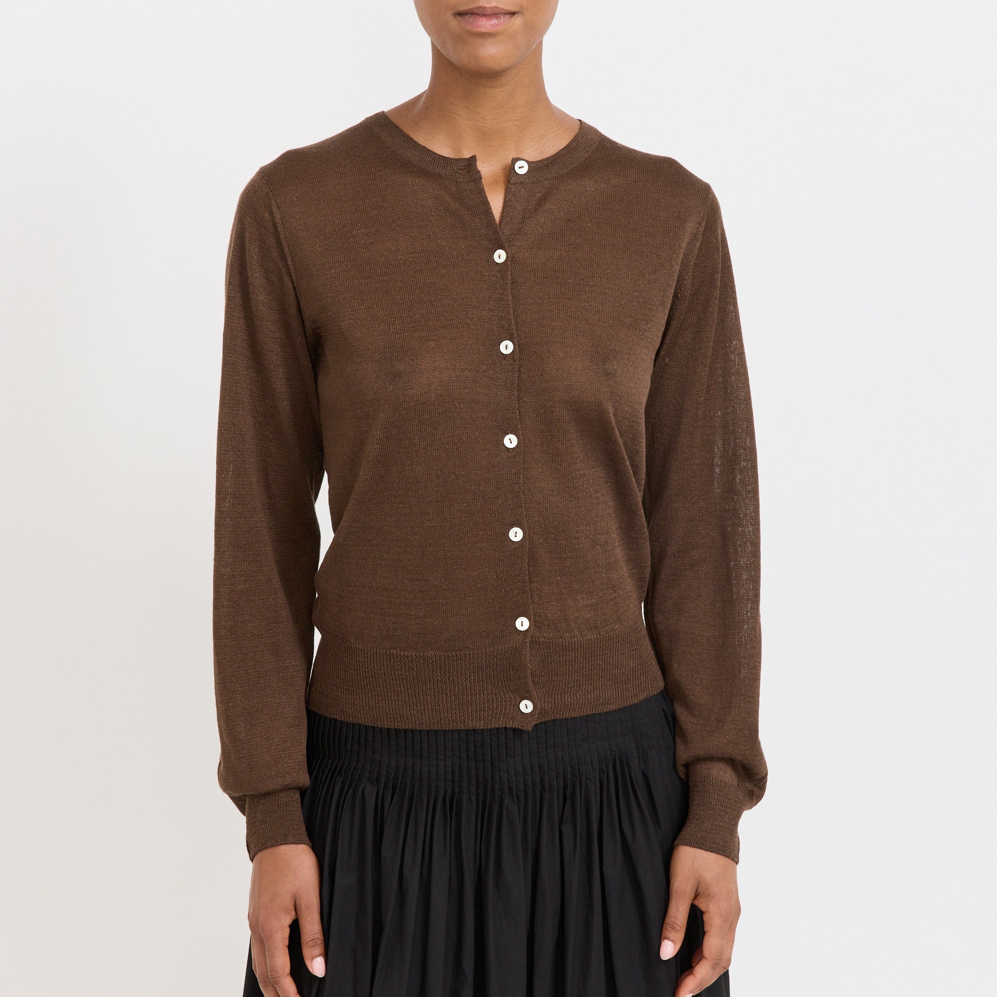 Rola Linen Cardigan Brown