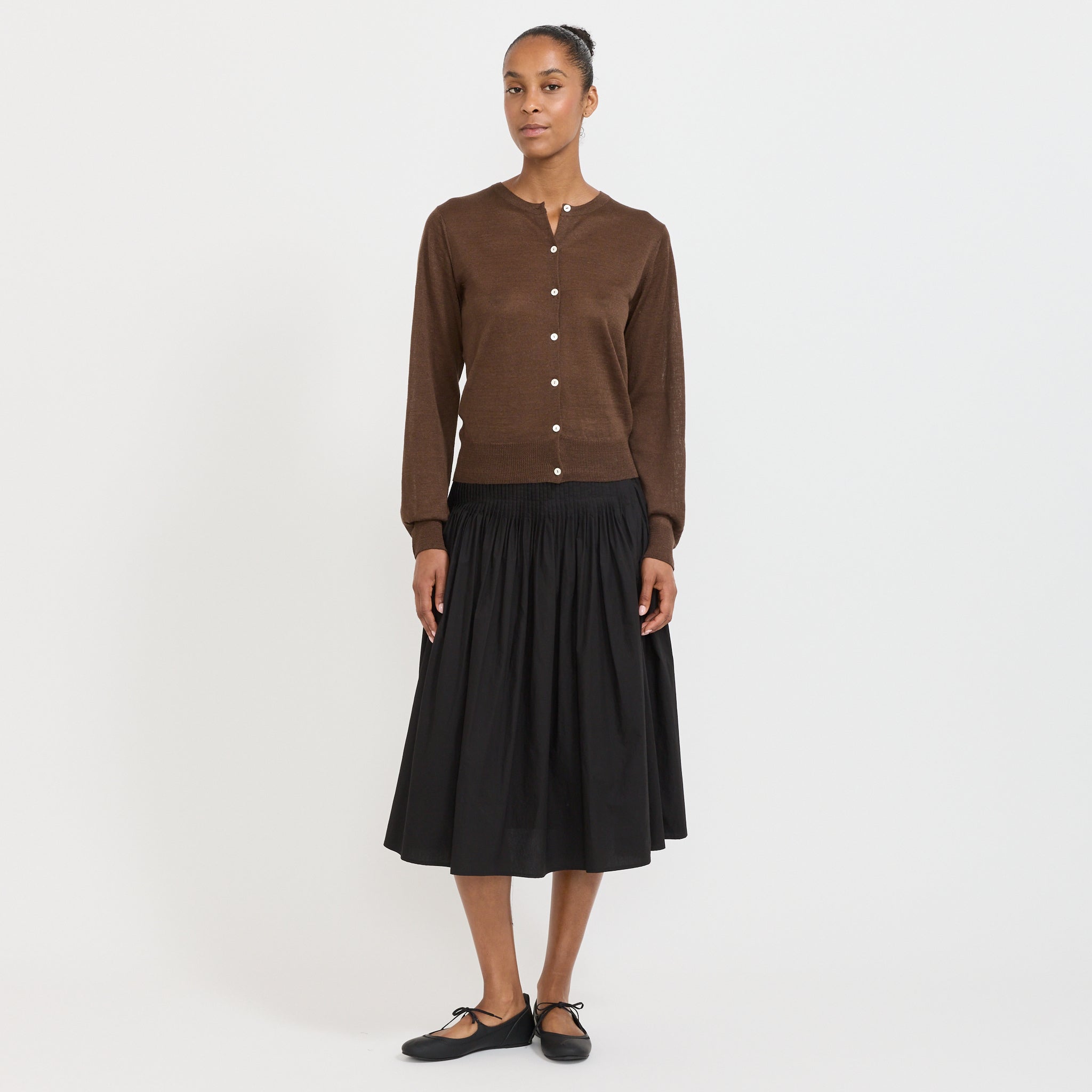 Rola Linen Cardigan Brown