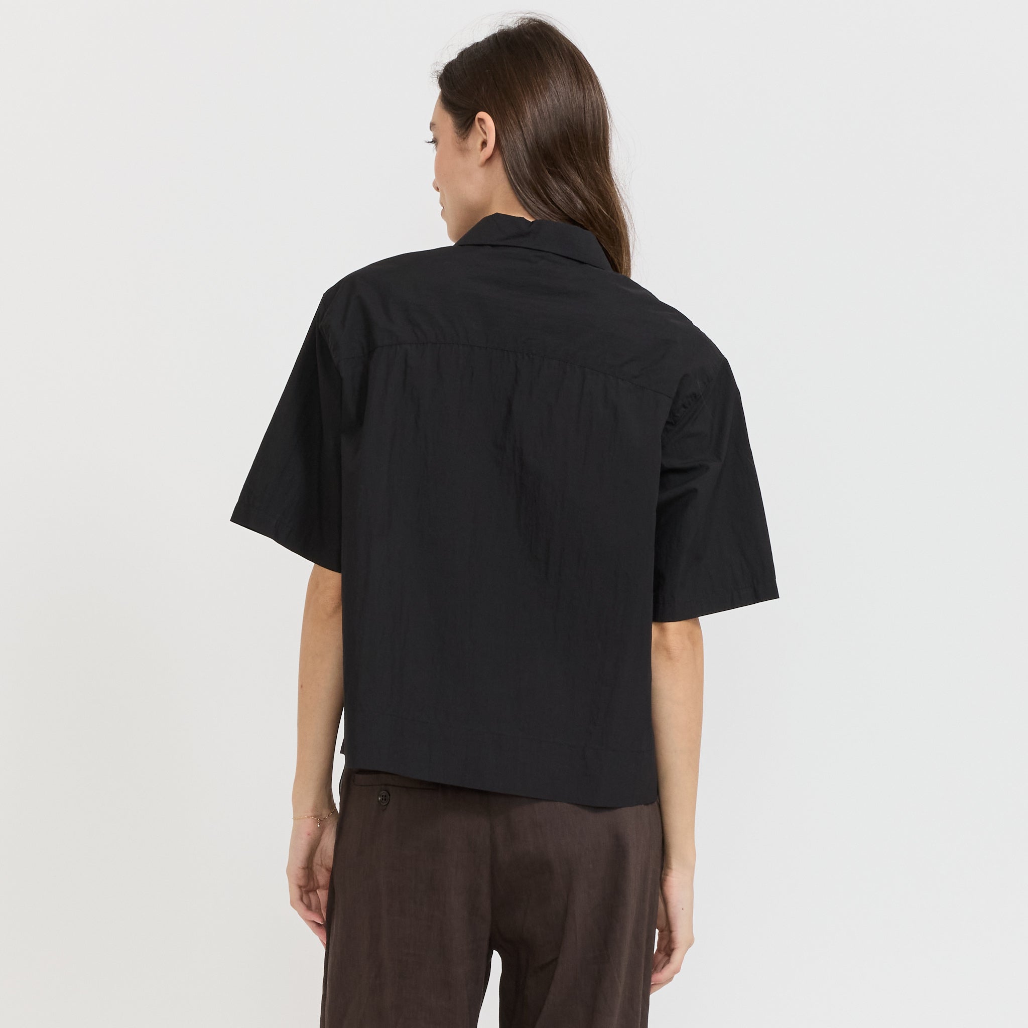 Nothing Written | Rine Short Sleeve Shirt Black | Maplestore