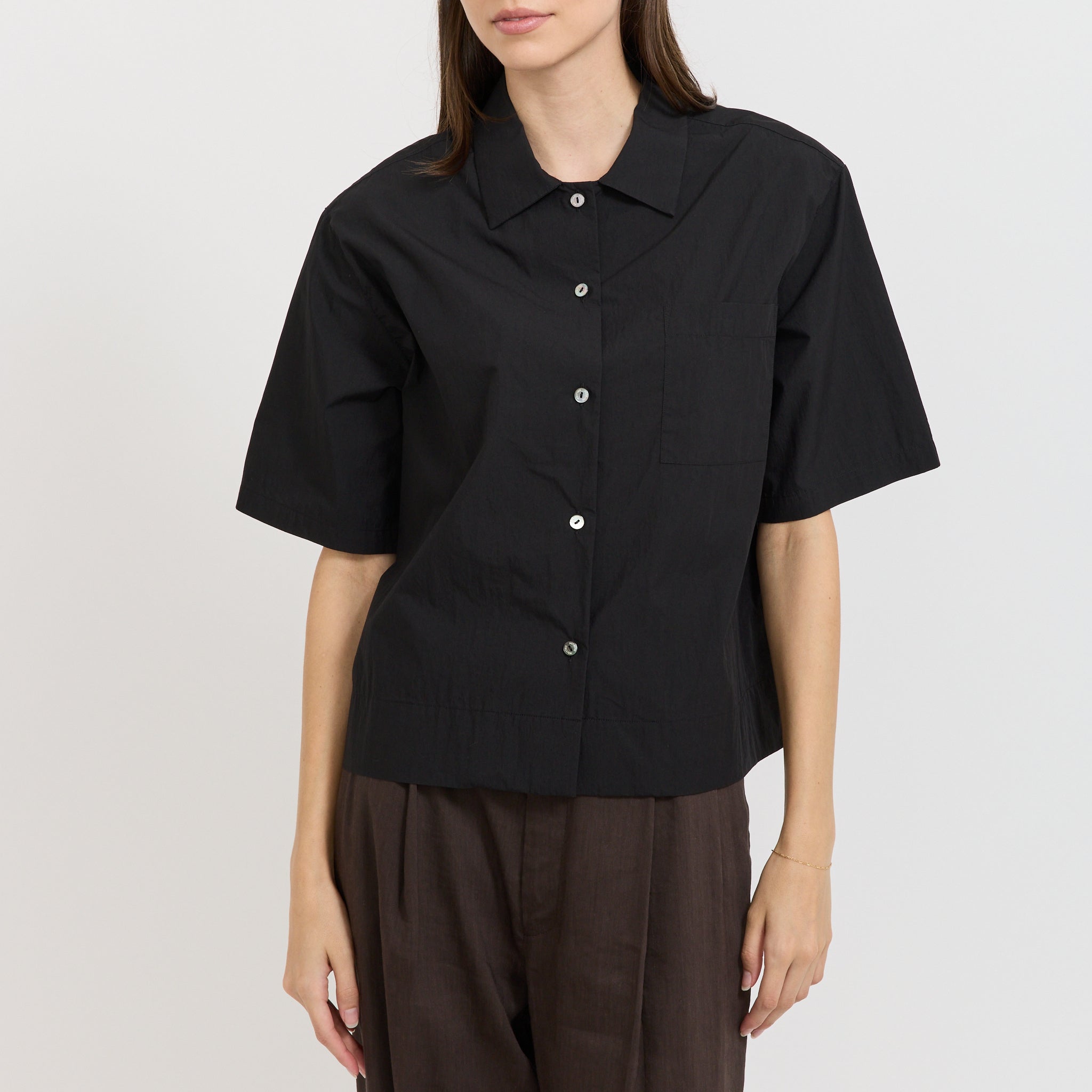 Nothing Written | Rine Short Sleeve Shirt Black | Maplestore