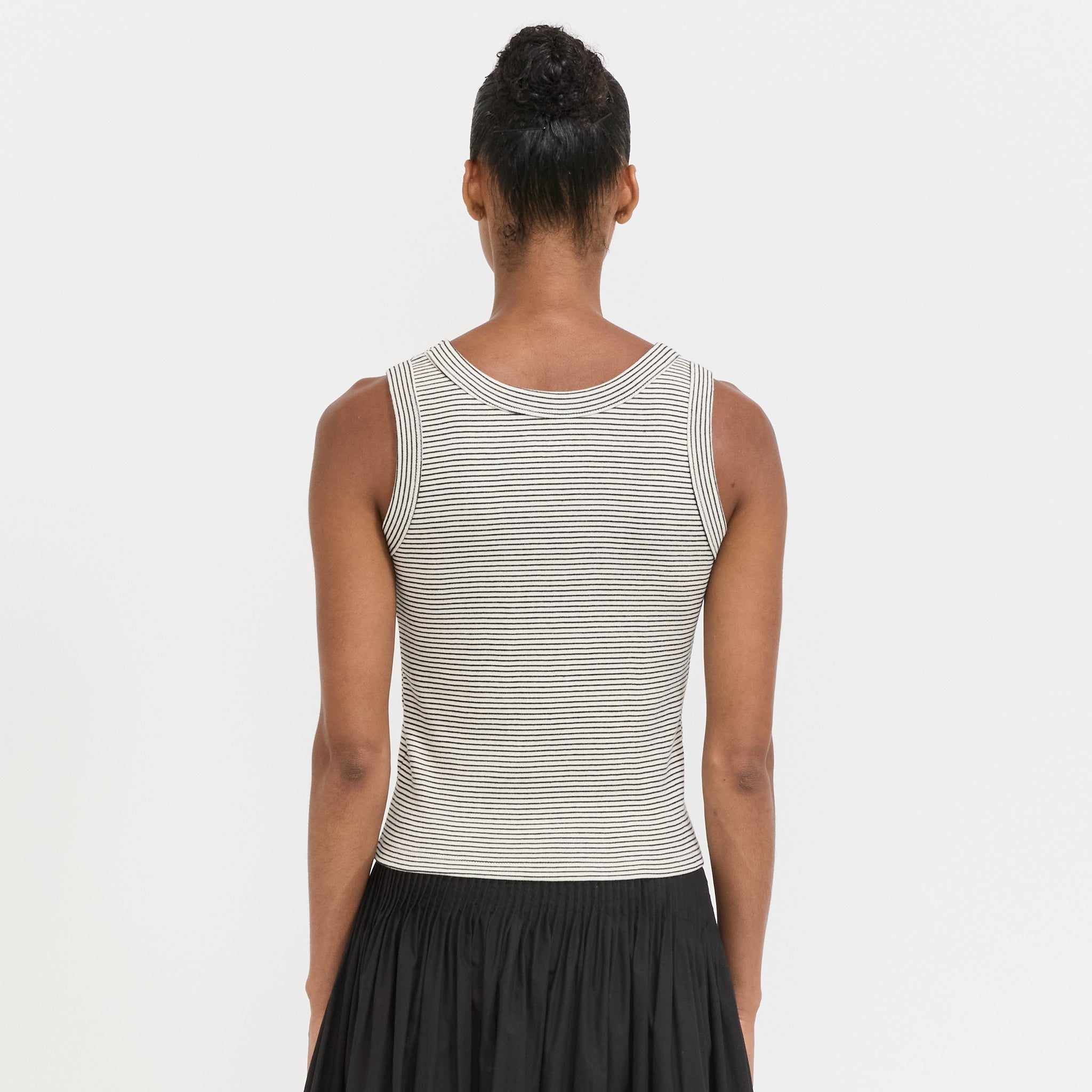 Sailor Sleeveless Knit Top Black