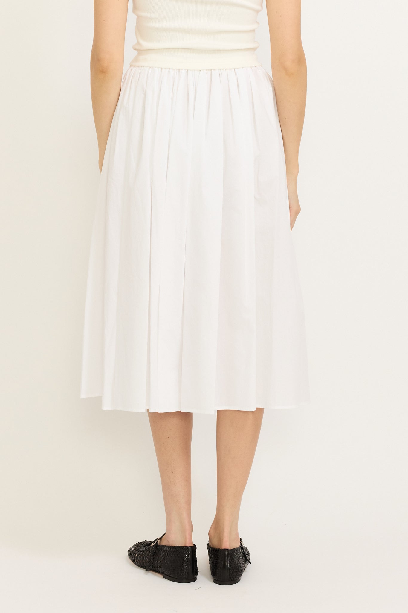 Serto Gathered Skirt White