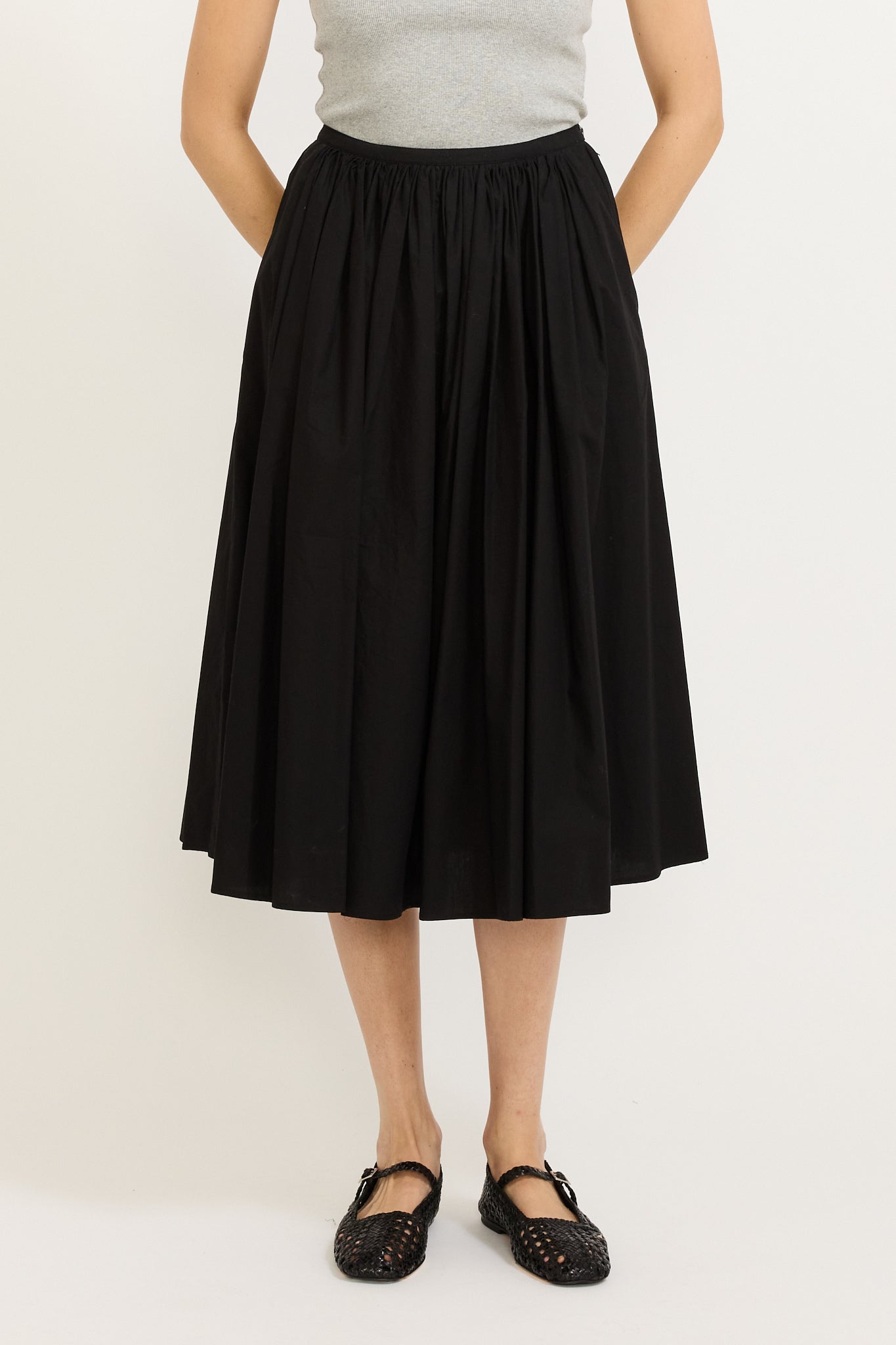 Serto Gathered Skirt Black