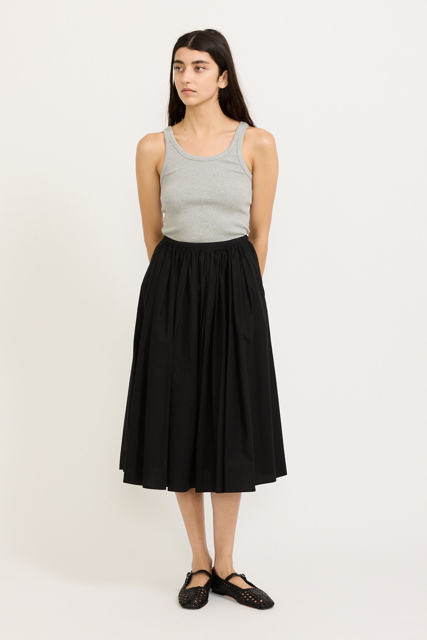 Serto Gathered Skirt Black