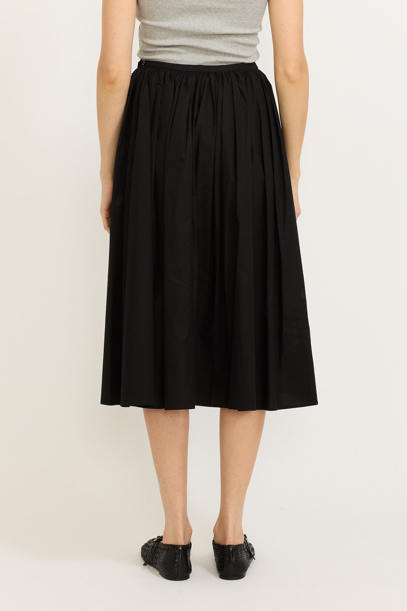 Serto Gathered Skirt Black