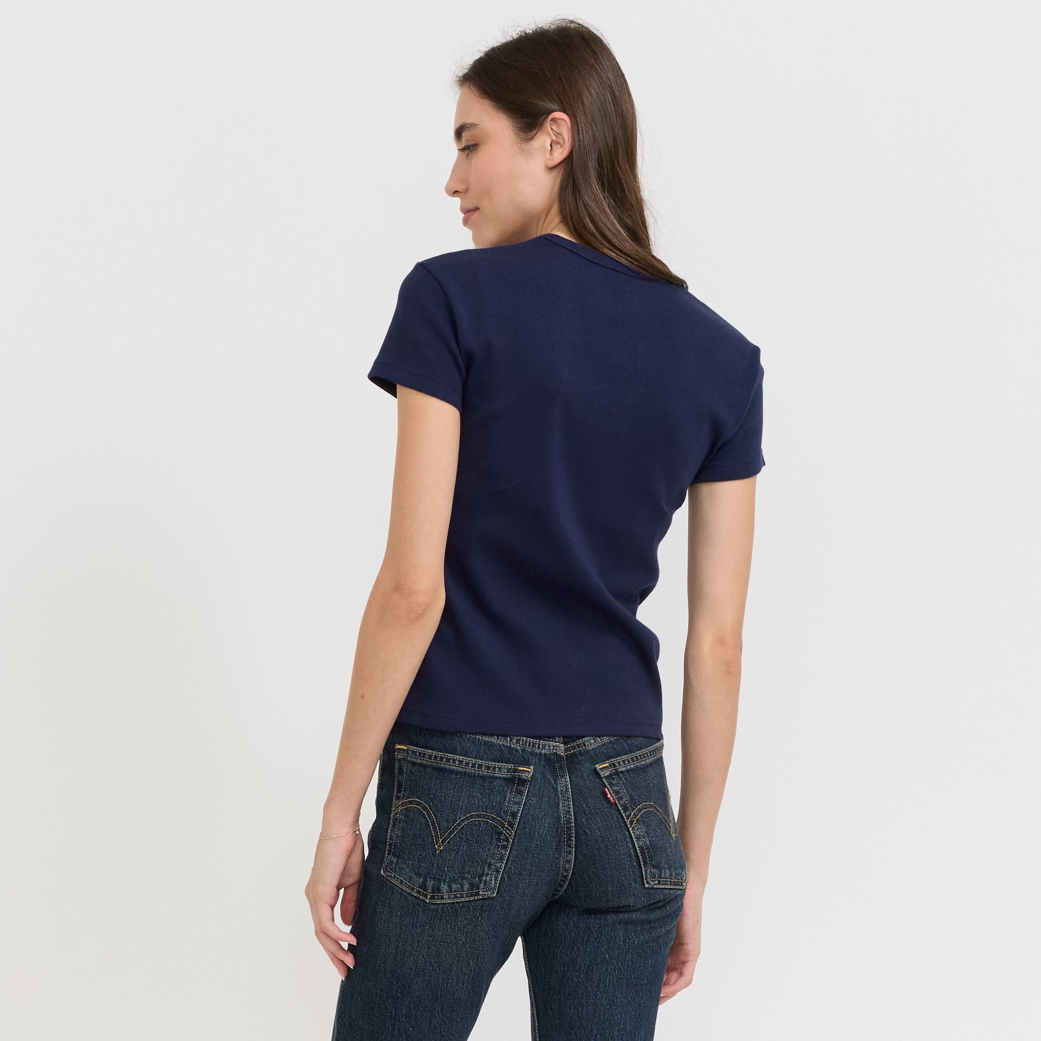 Nothing Written | 90s V-Neck T-Shirt Navy | Maplestore