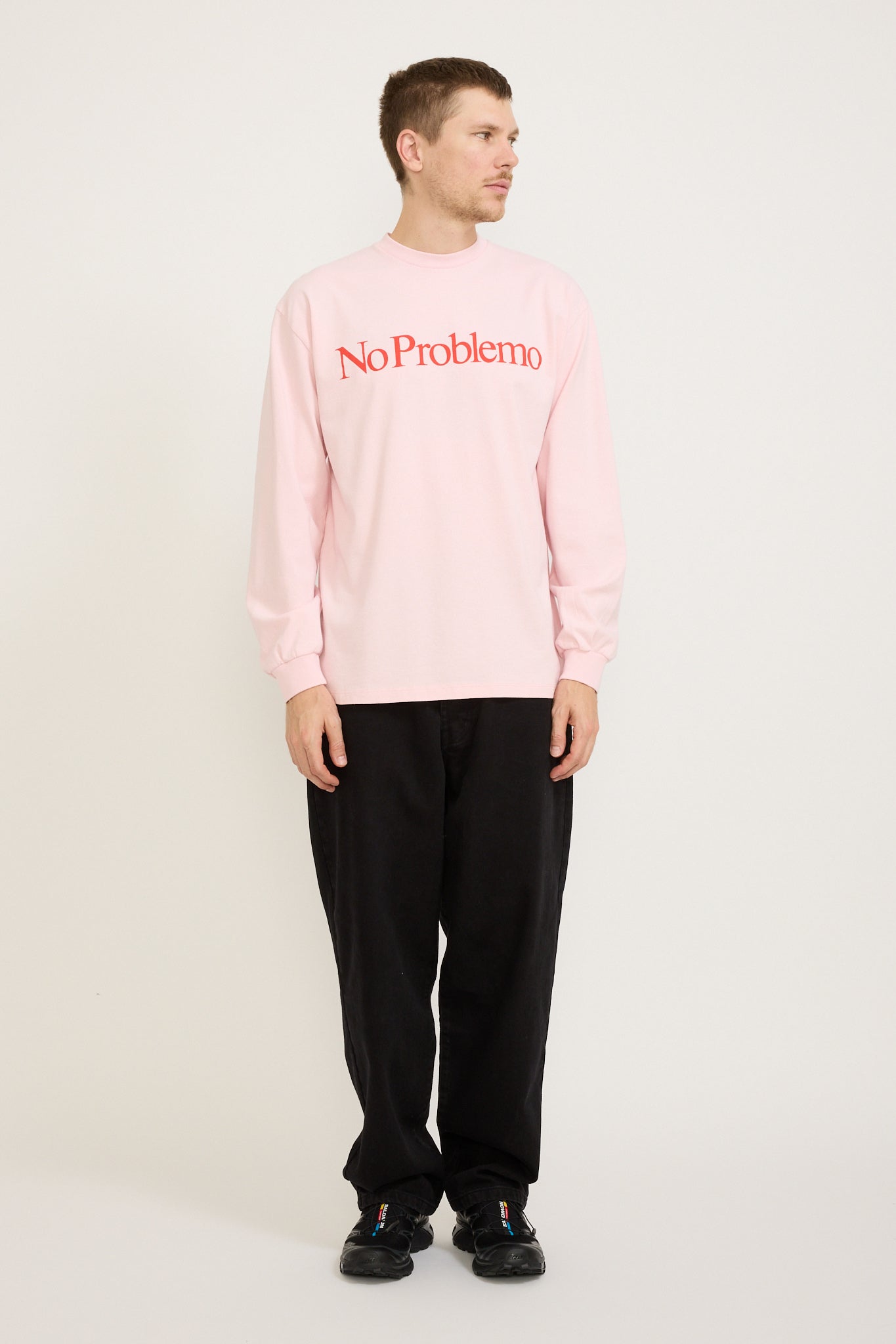 No Problemo LS Tee Pale Pink