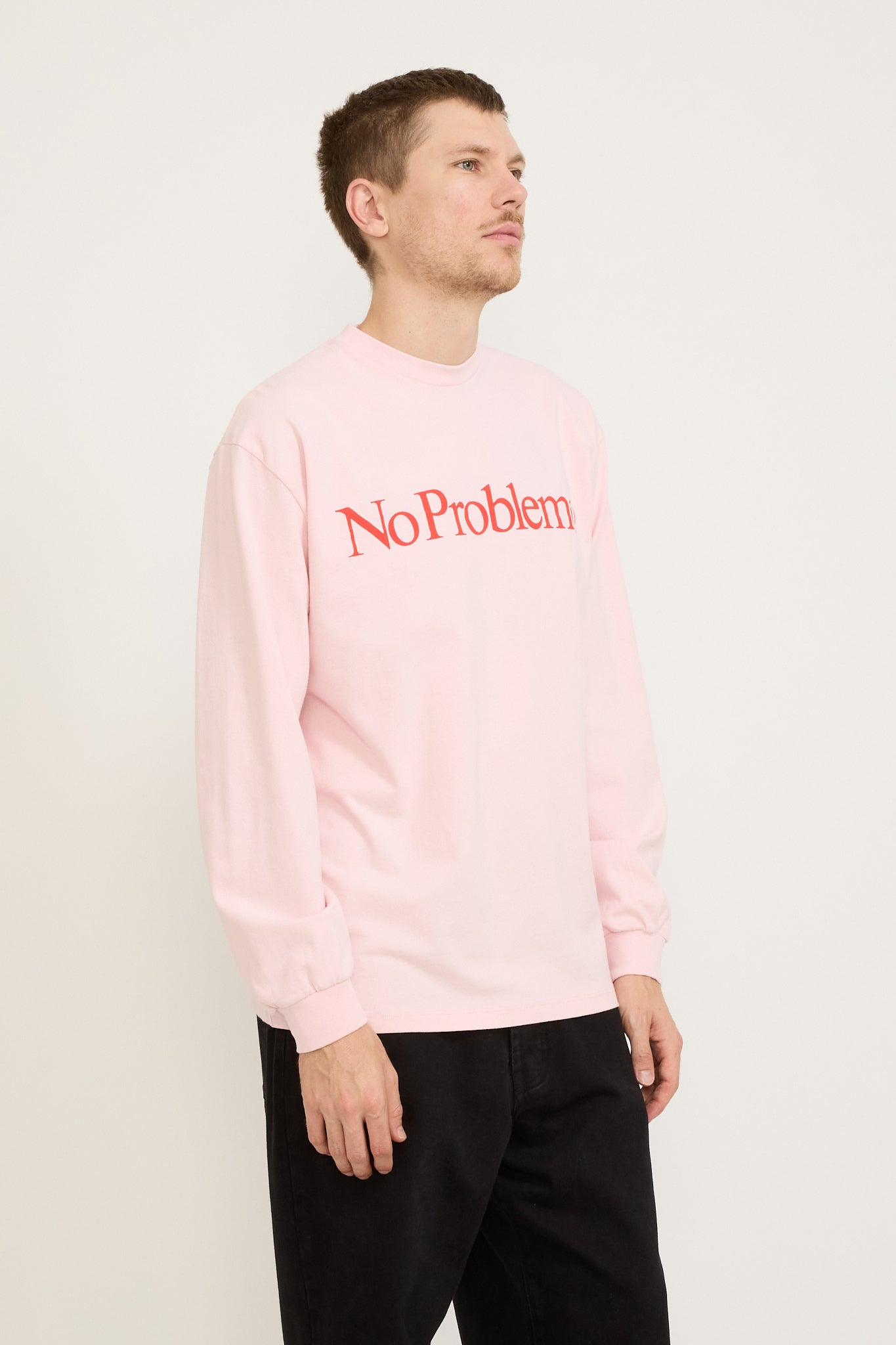 No Problemo LS Tee Pale Pink