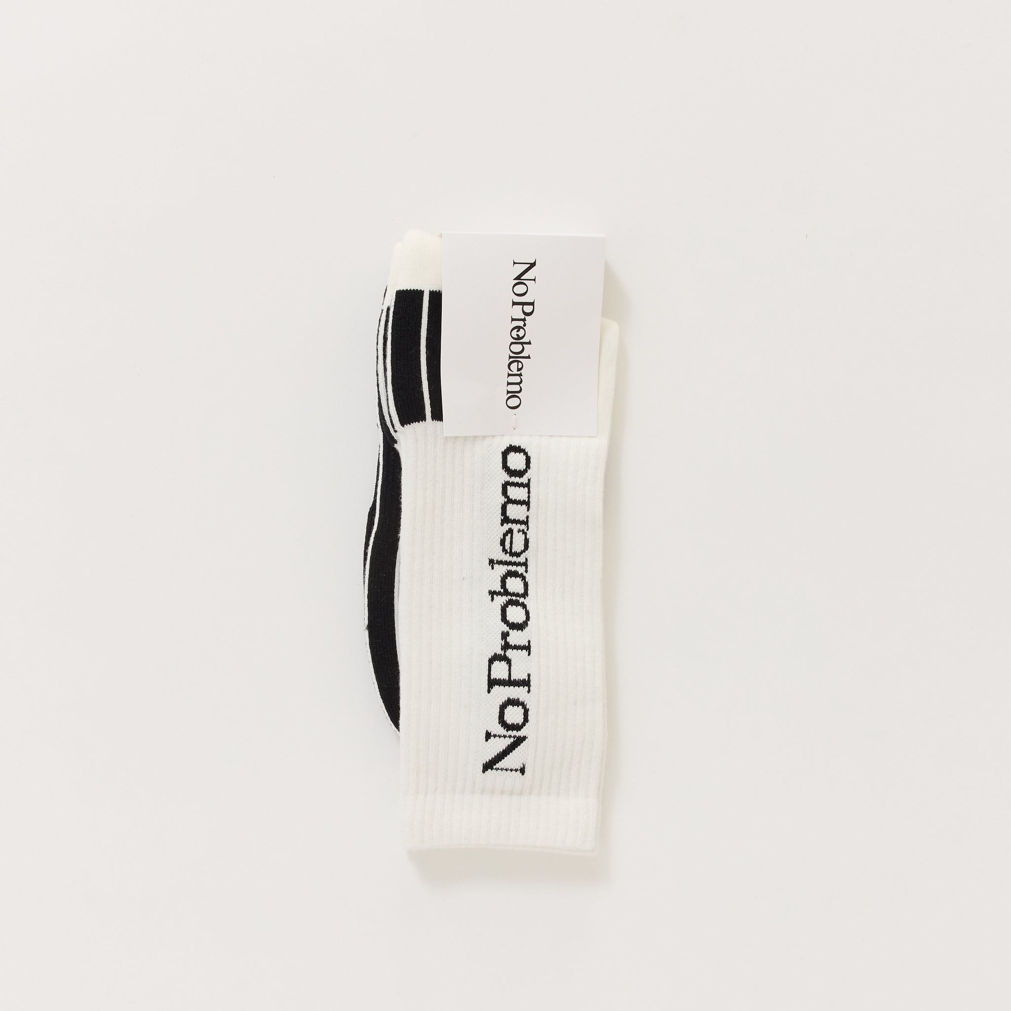 No Problemo Sock White