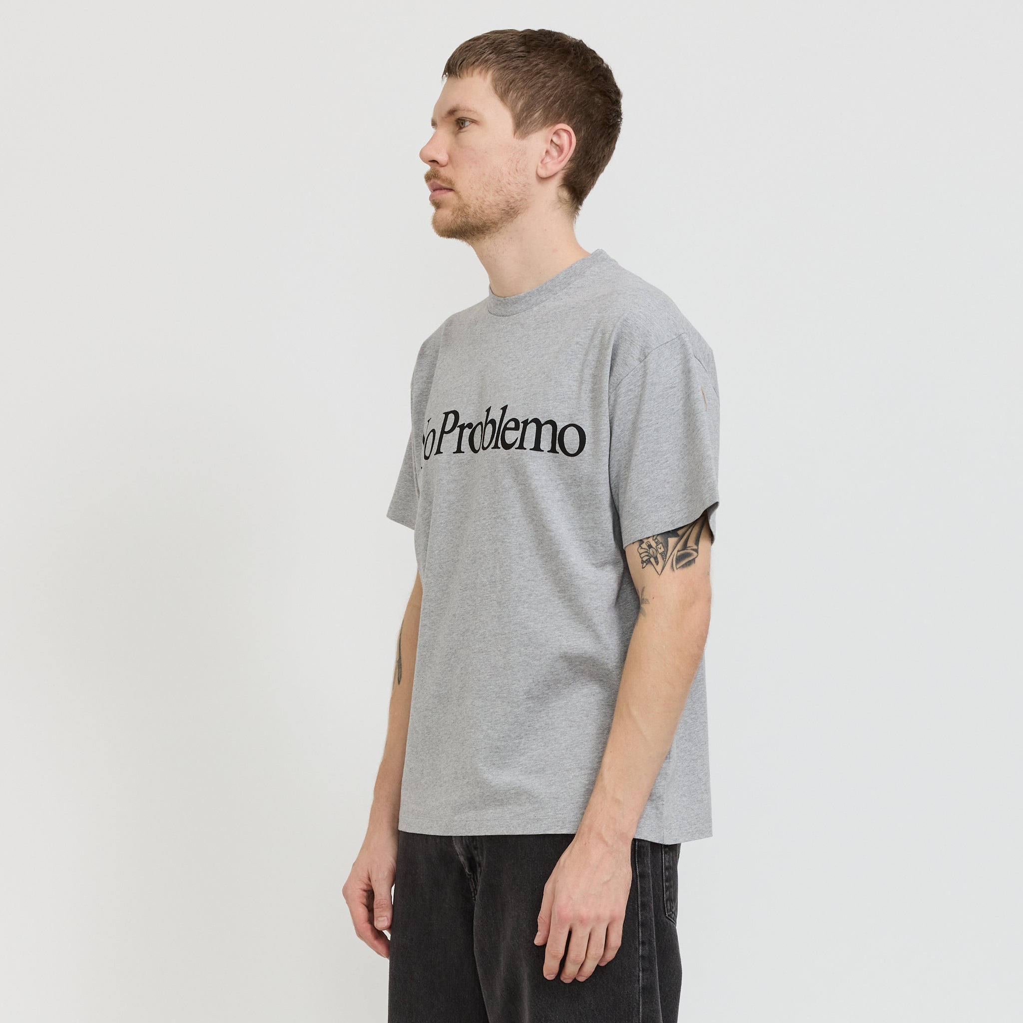 No Problemo SS Tee Grey Marle
