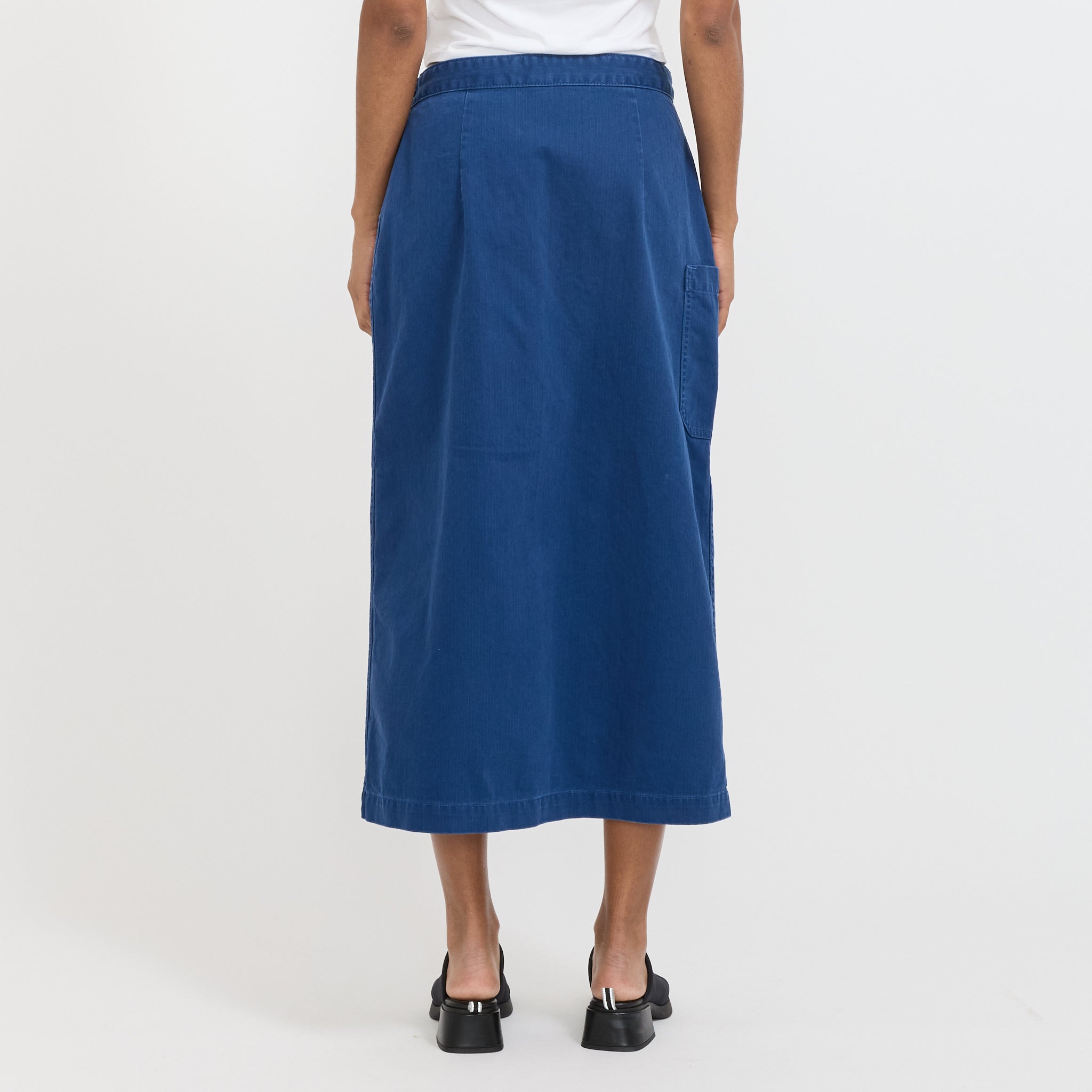 Nudie Jeans Co. | Irma Skirt Herringbone Blue | Maplestore