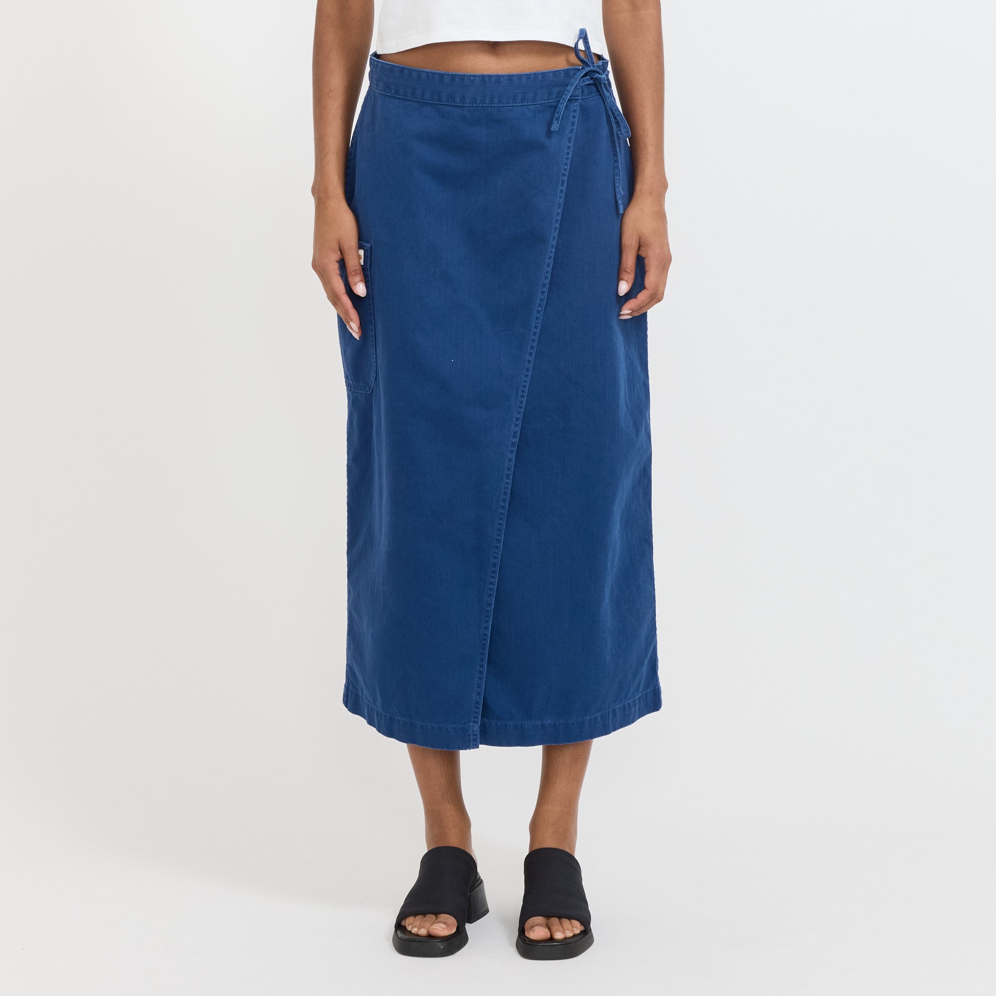 Nudie Jeans Co. | Irma Skirt Herringbone Blue | Maplestore