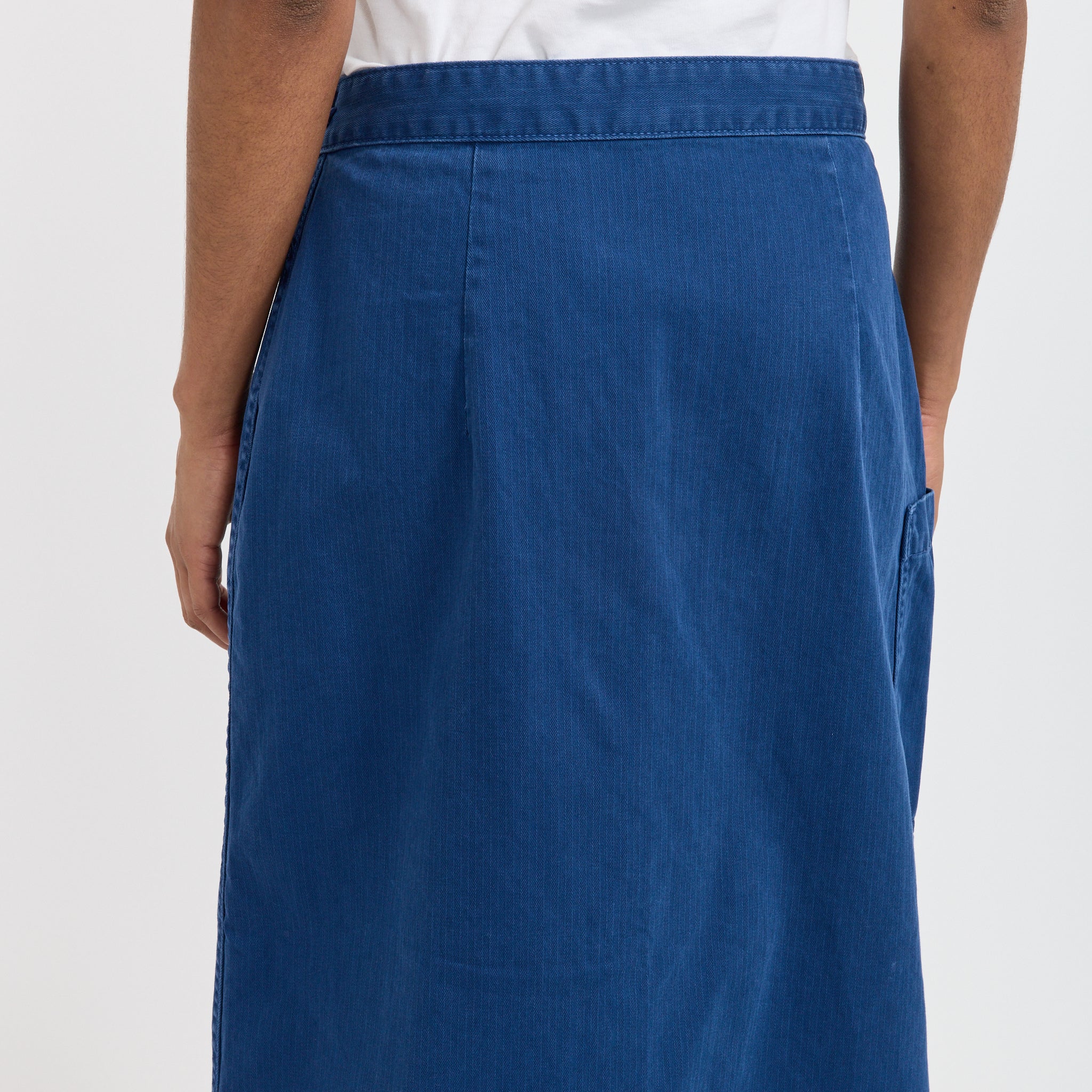 Nudie Jeans Co. | Irma Skirt Herringbone Blue | Maplestore