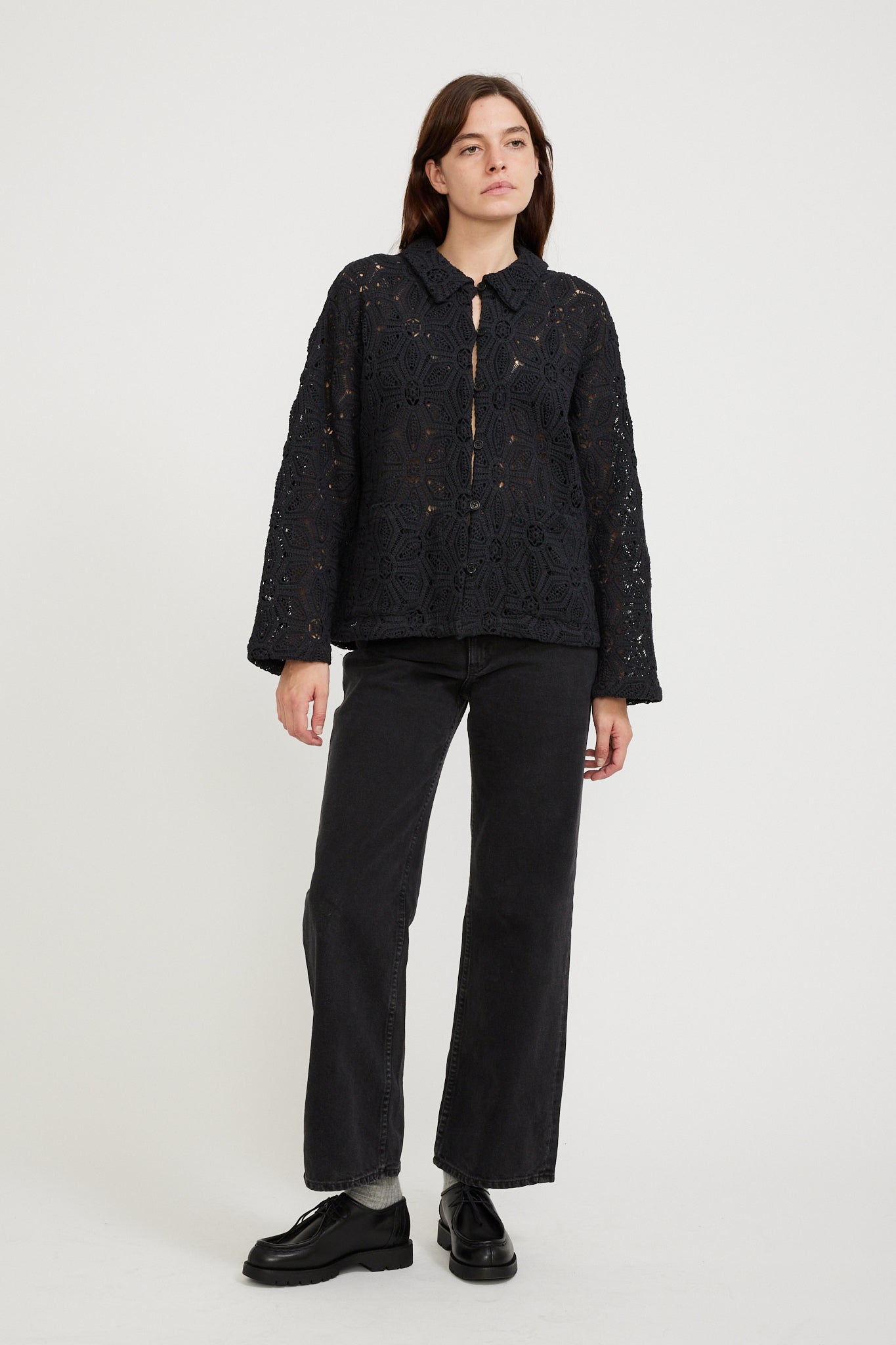 Nudie Jeans Co. | Anita Crochet Cardigan Black | Maplestore