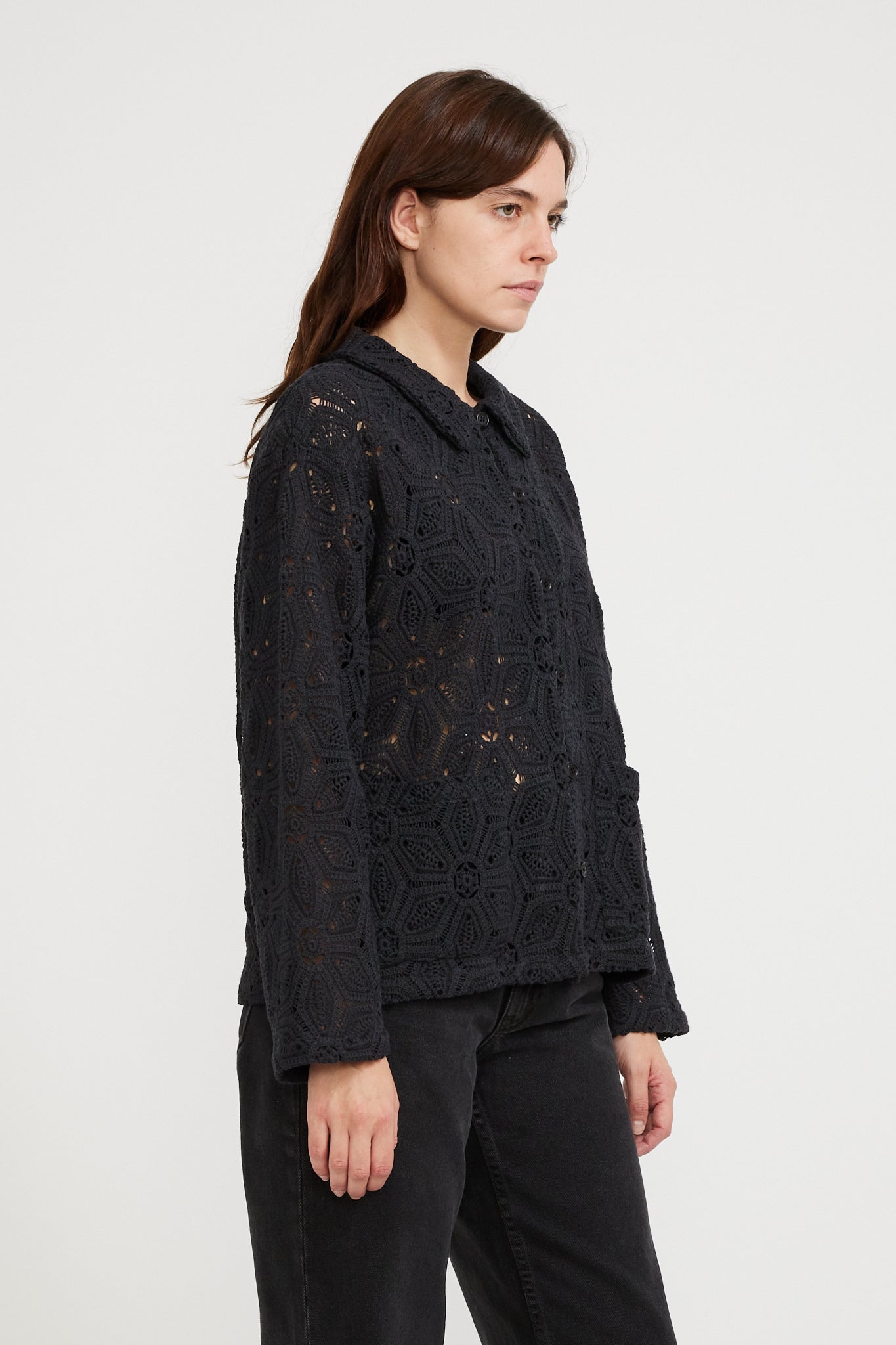 Nudie Jeans Co. | Anita Crochet Cardigan Black | Maplestore