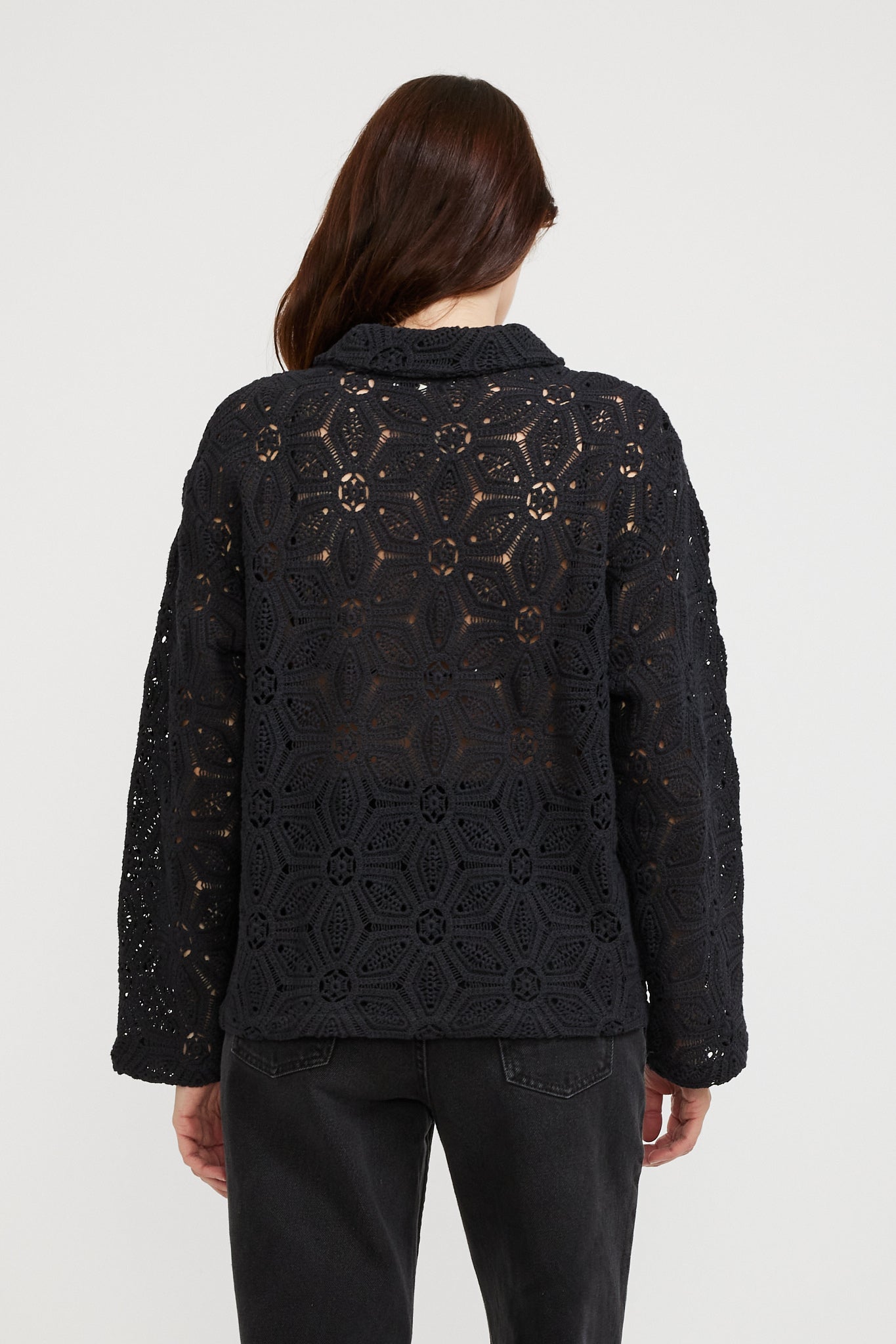 Nudie Jeans Co. | Anita Crochet Cardigan Black | Maplestore