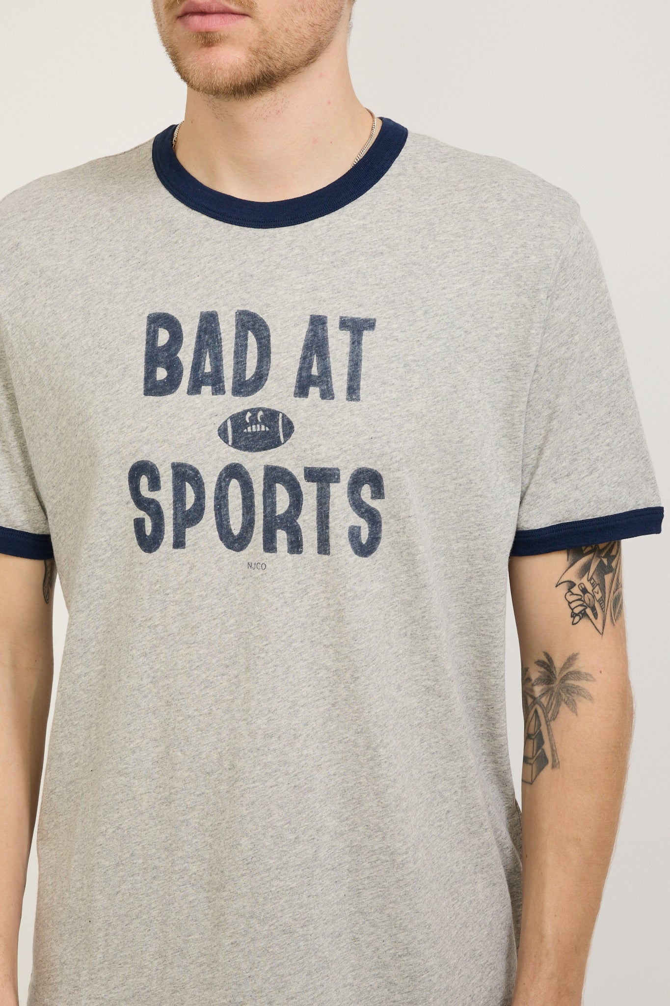 Nudie Jeans Co. | Ricky Bad At Sport T-Shirt Grey Melange | Maplestore