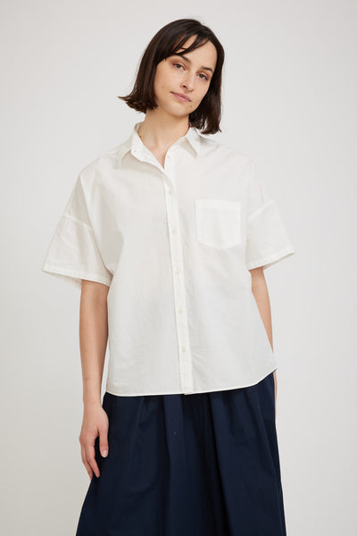 LMND | Chiara Short Sleeve Shirt White | Maplestore
