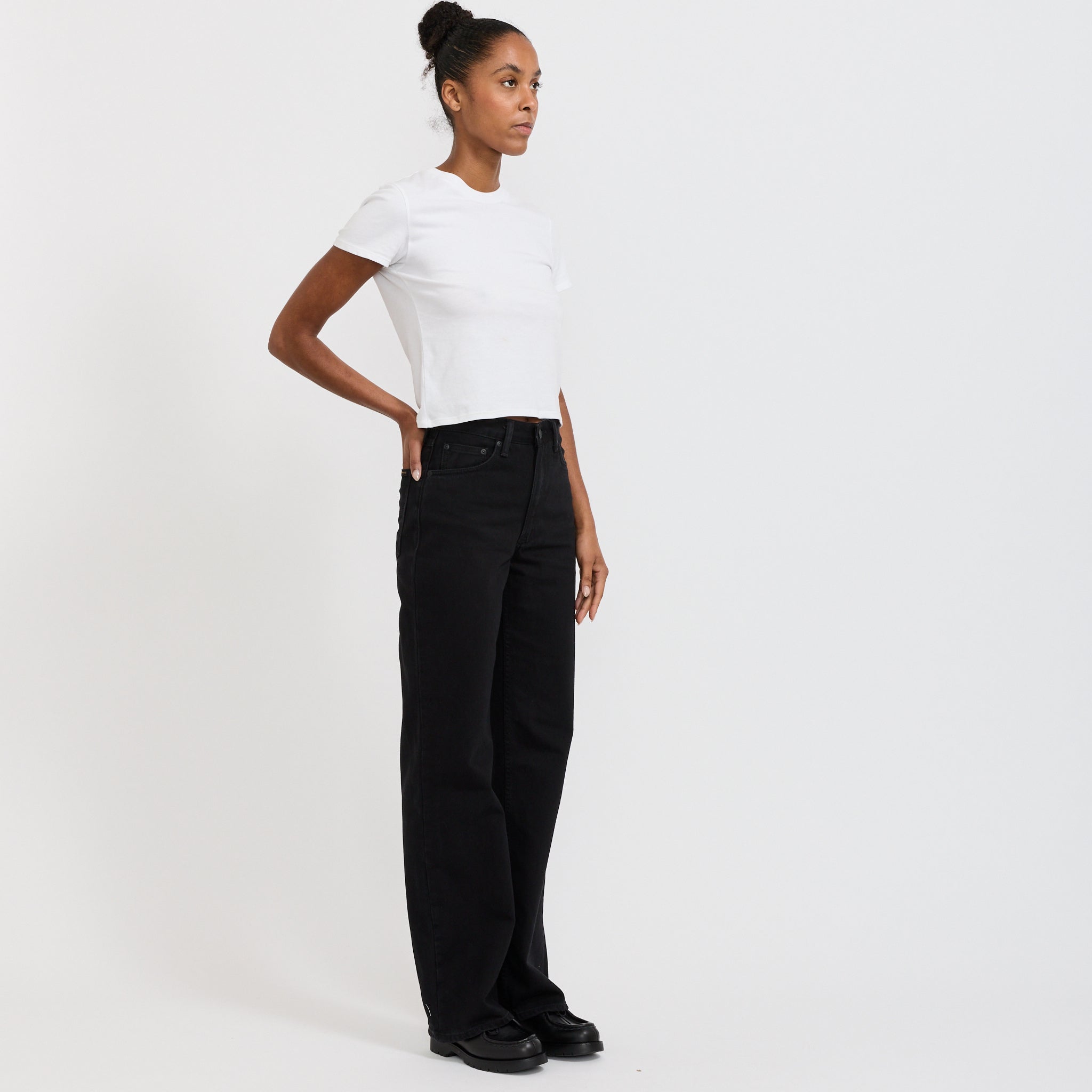 Nudie Jeans Co. | Clean Eileen Smooth Black | Maplestore