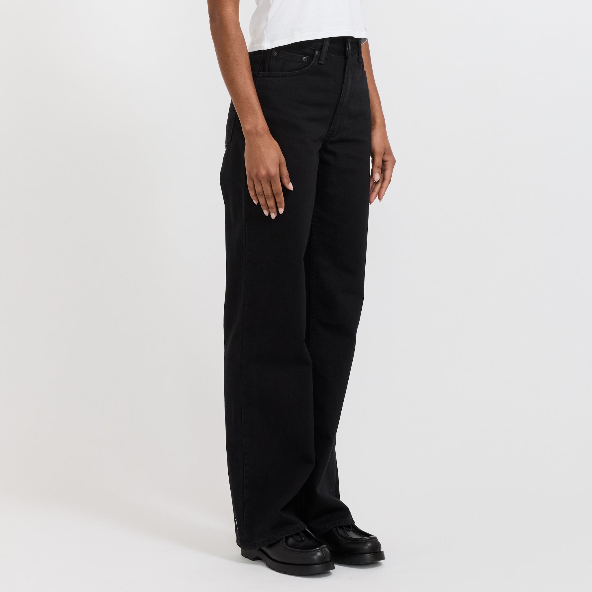 Nudie Jeans Co. | Clean Eileen Smooth Black | Maplestore
