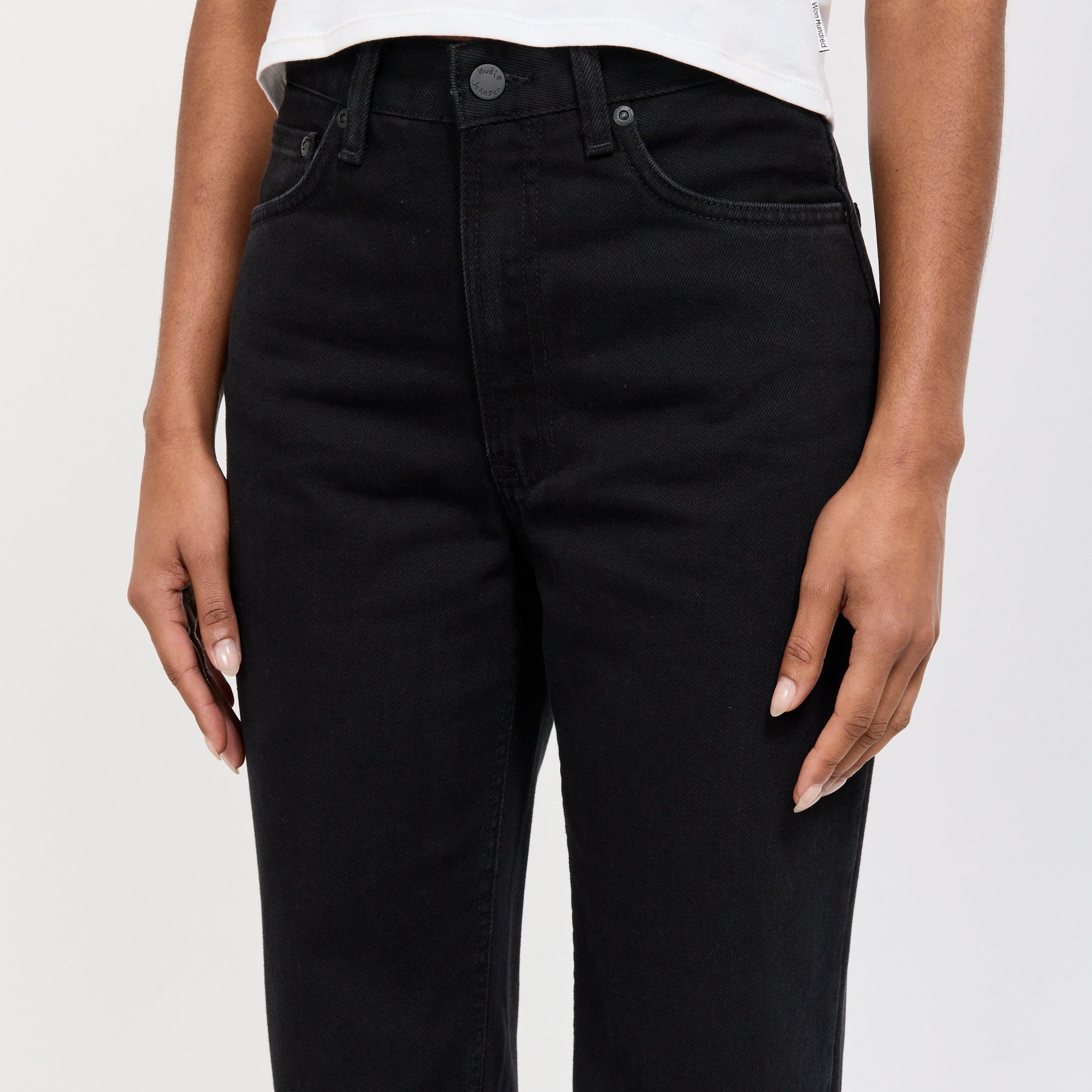 Nudie Jeans Co. | Clean Eileen Smooth Black | Maplestore