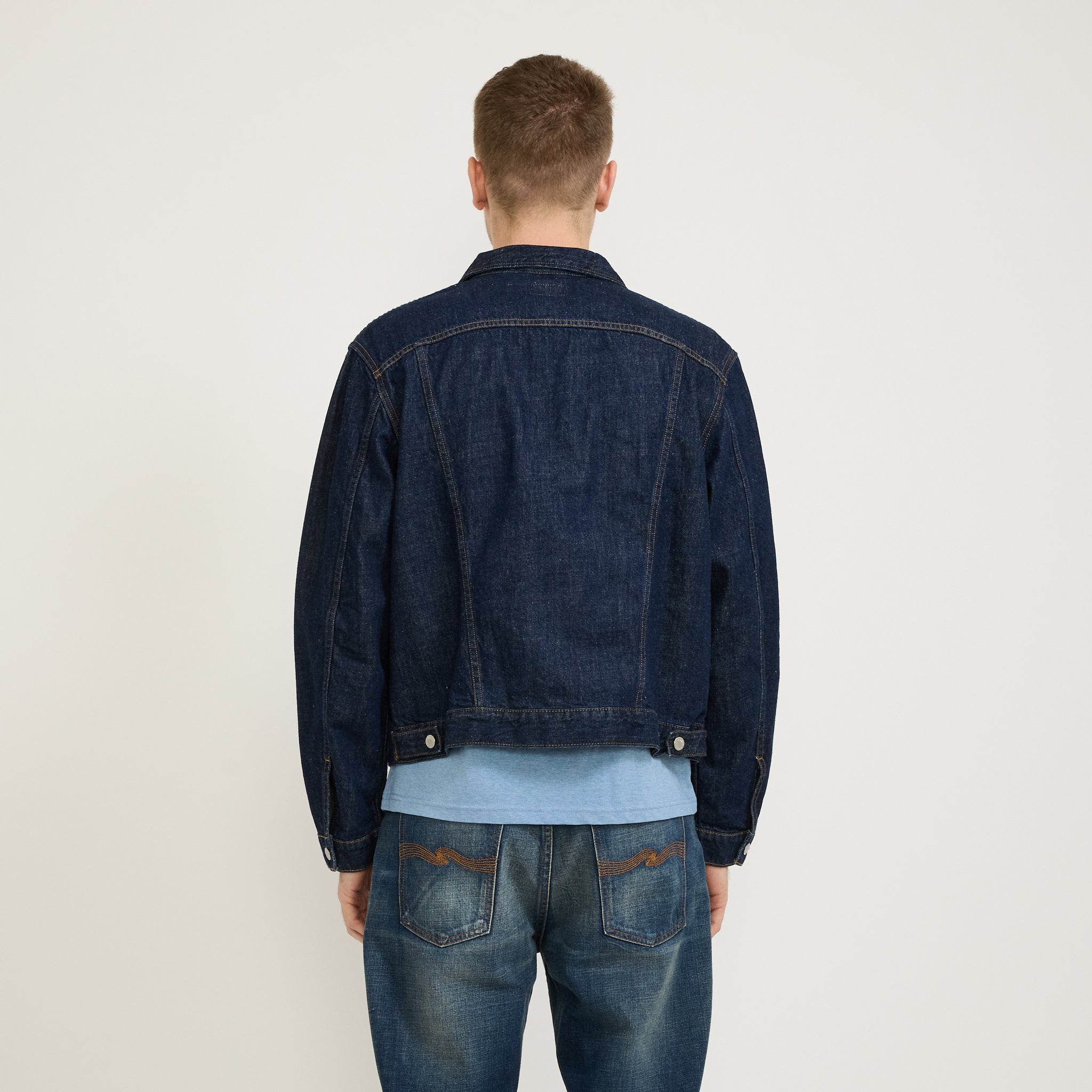 Nudie Jeans Co. | Danny 40s Redcast Denim Jacket Dark Blue | Maplestore