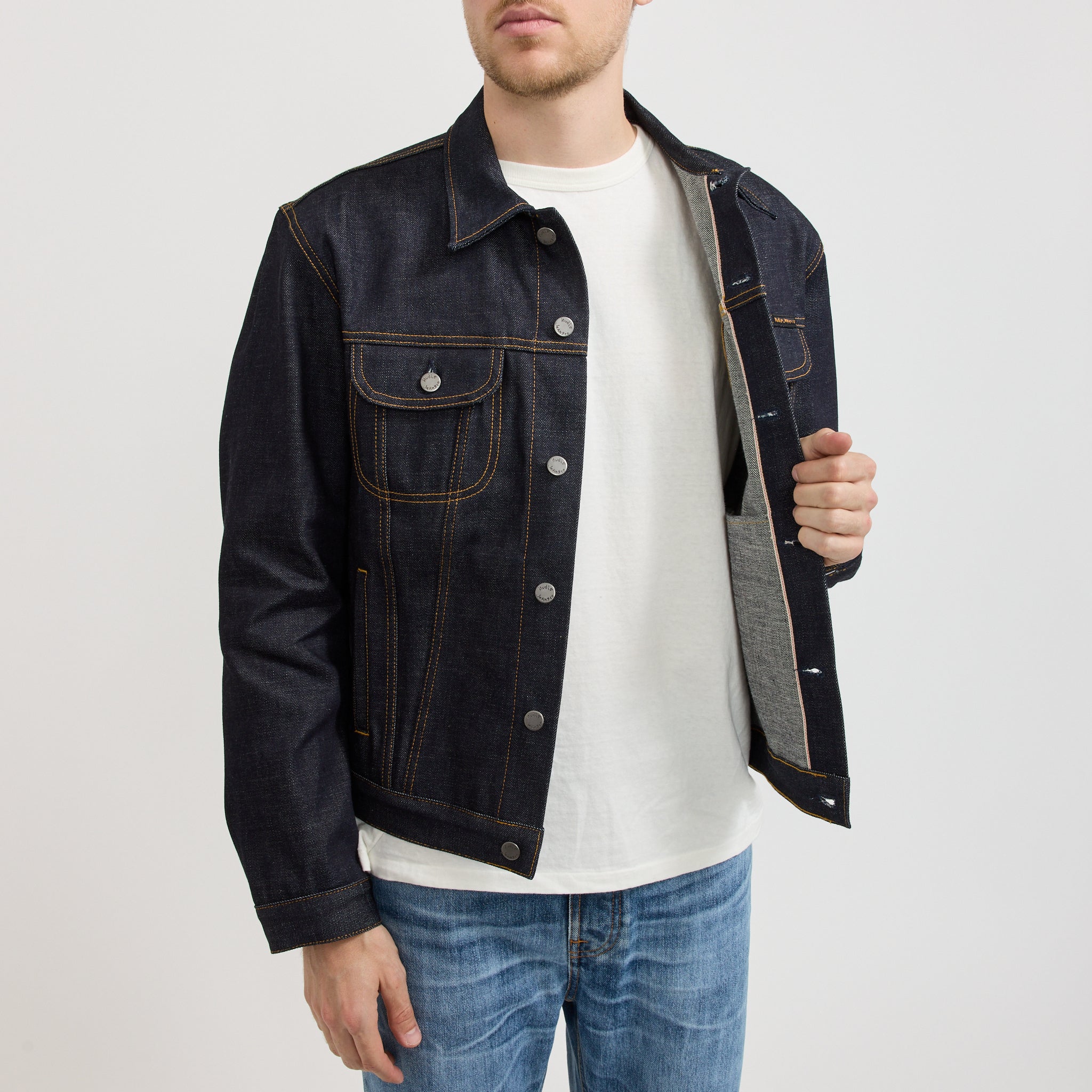 Danny Ace Selvage Denim Jacket Dry Blue | Maplestore