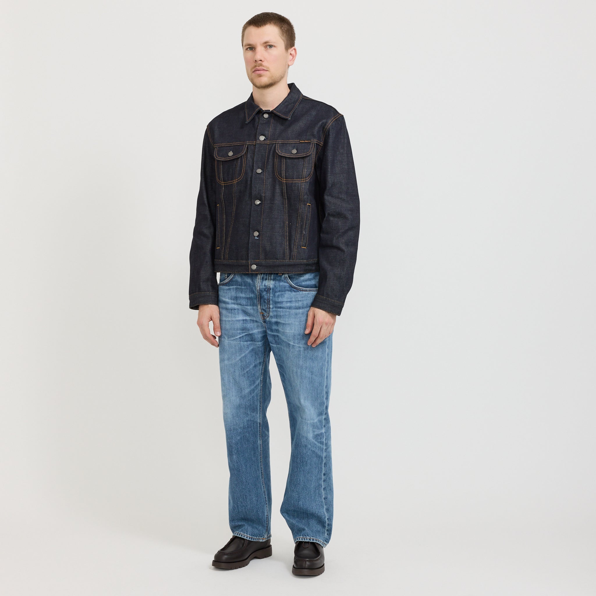 Danny Ace Selvage Denim Jacket Dry Blue | Maplestore