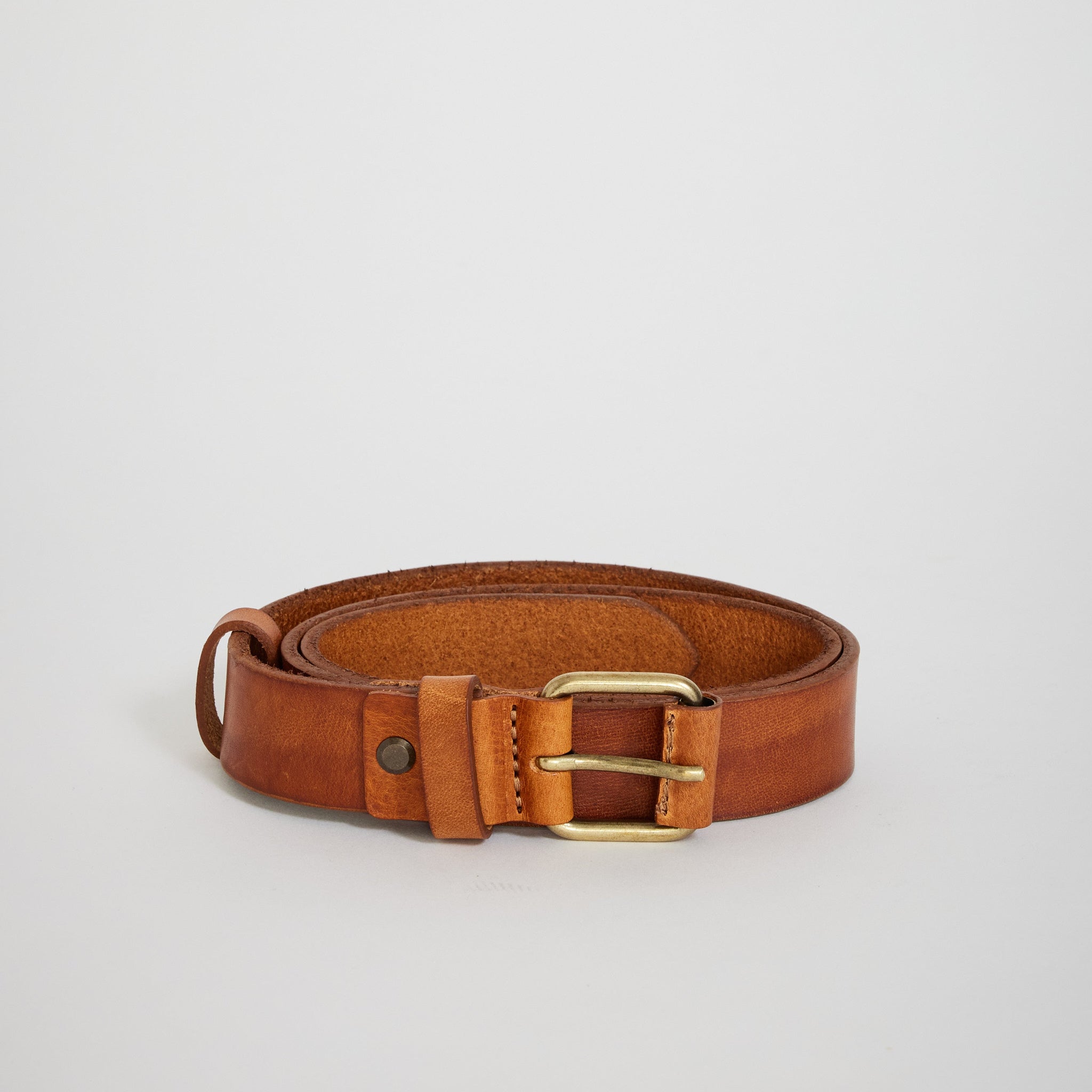 Dwayne Leather Belt Toffee Brown