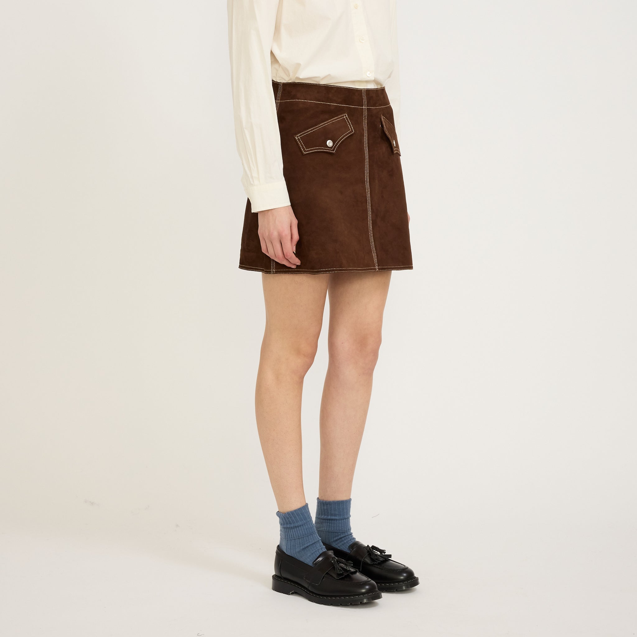 Elvy Western Suede Skirt Bruno