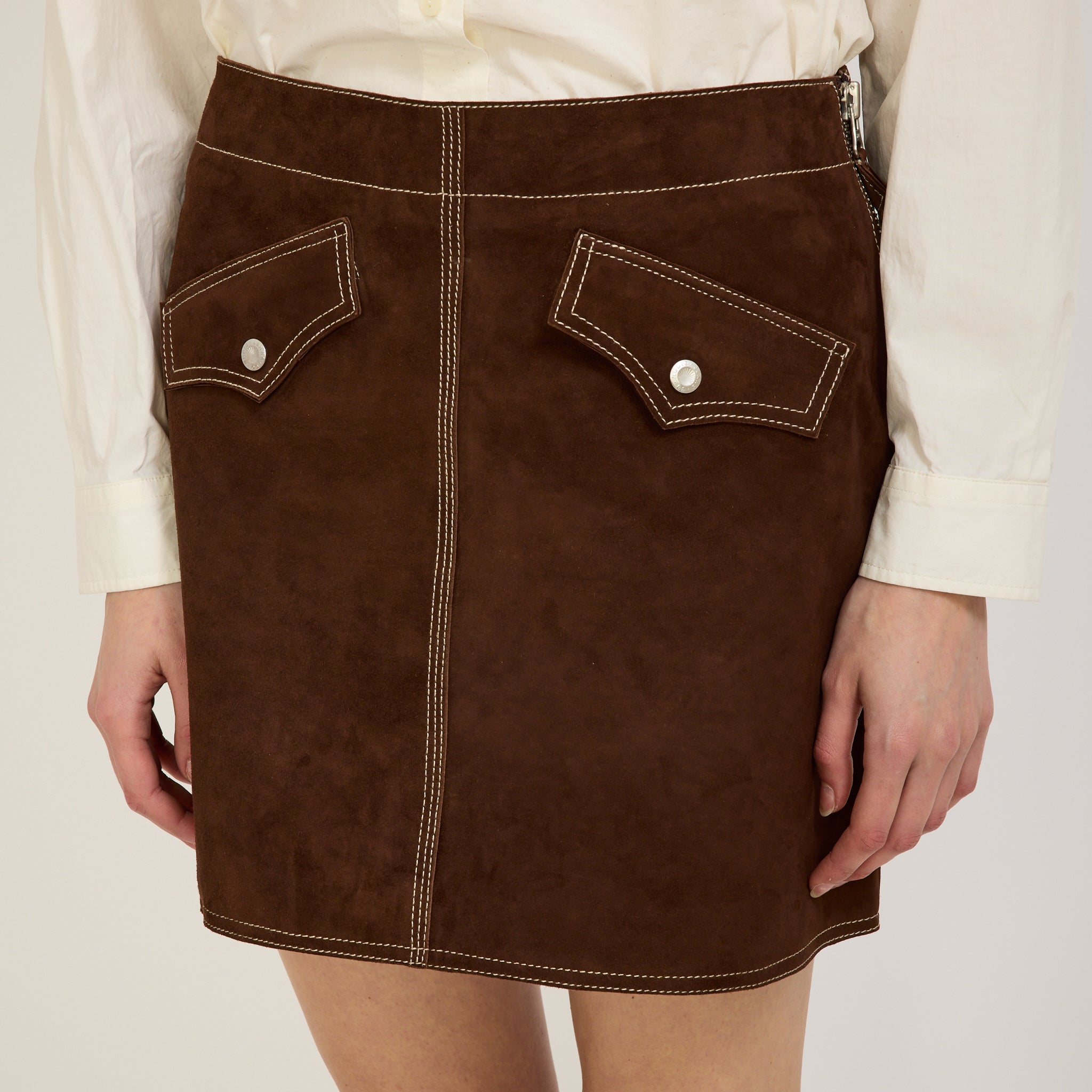 Elvy Western Suede Skirt Bruno