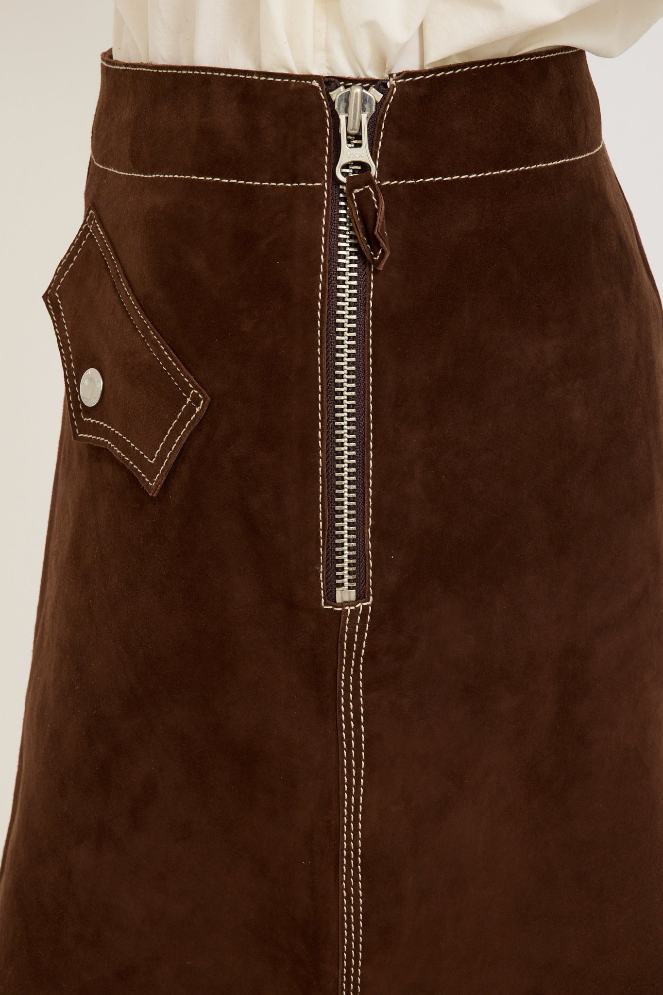 Nudie Jeans Co. | Elvy Western Suede Skirt Bruno | Maplestore