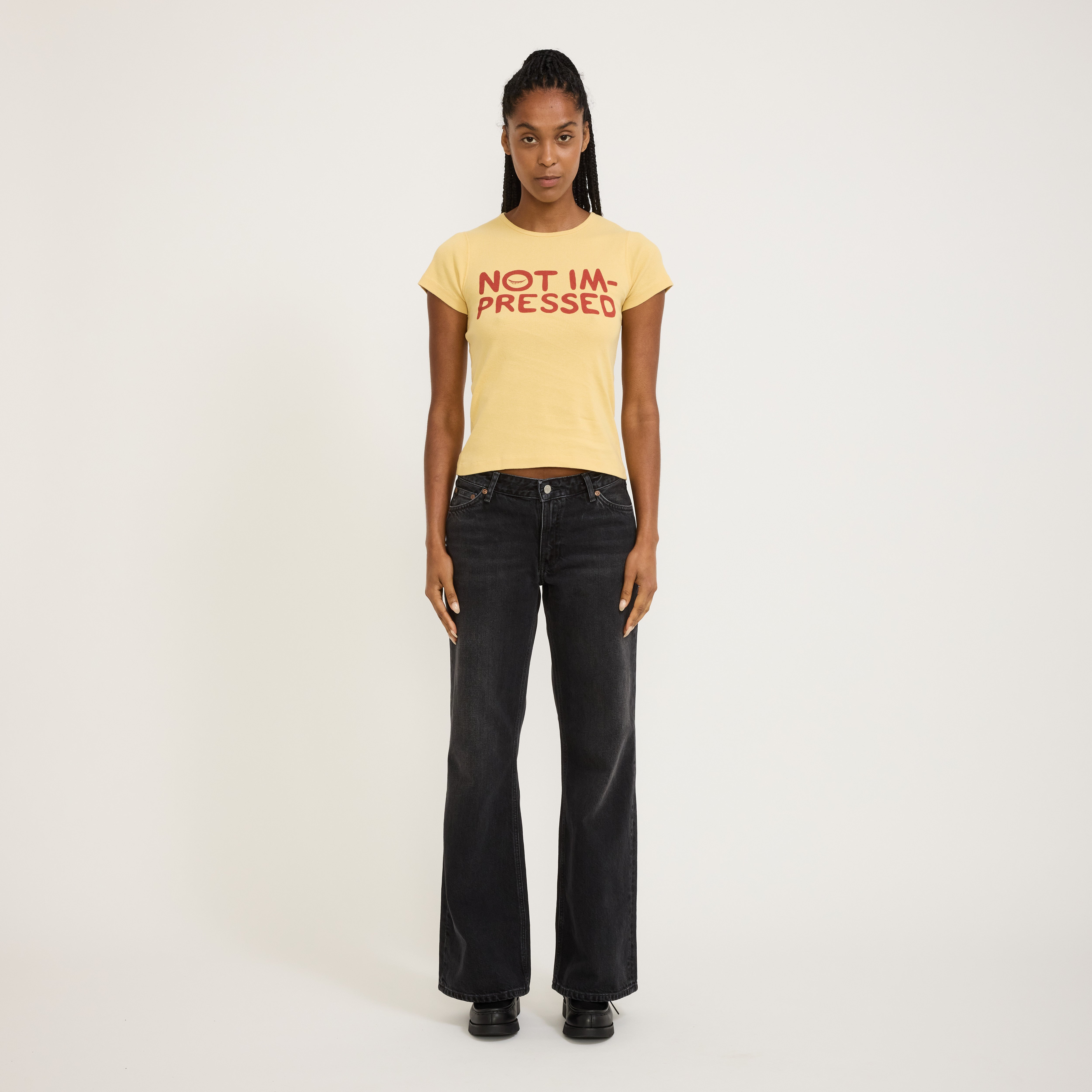 Eve T-Shirt Not Impressed Mustard