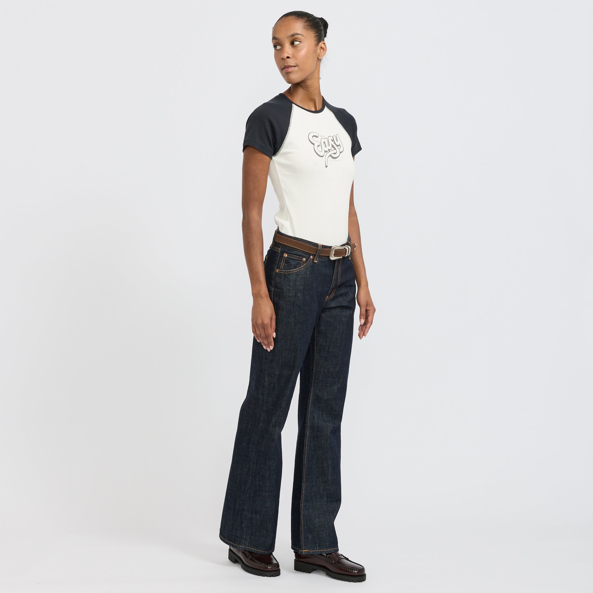 Eve T-Shirt Take It Easy Off White/Black