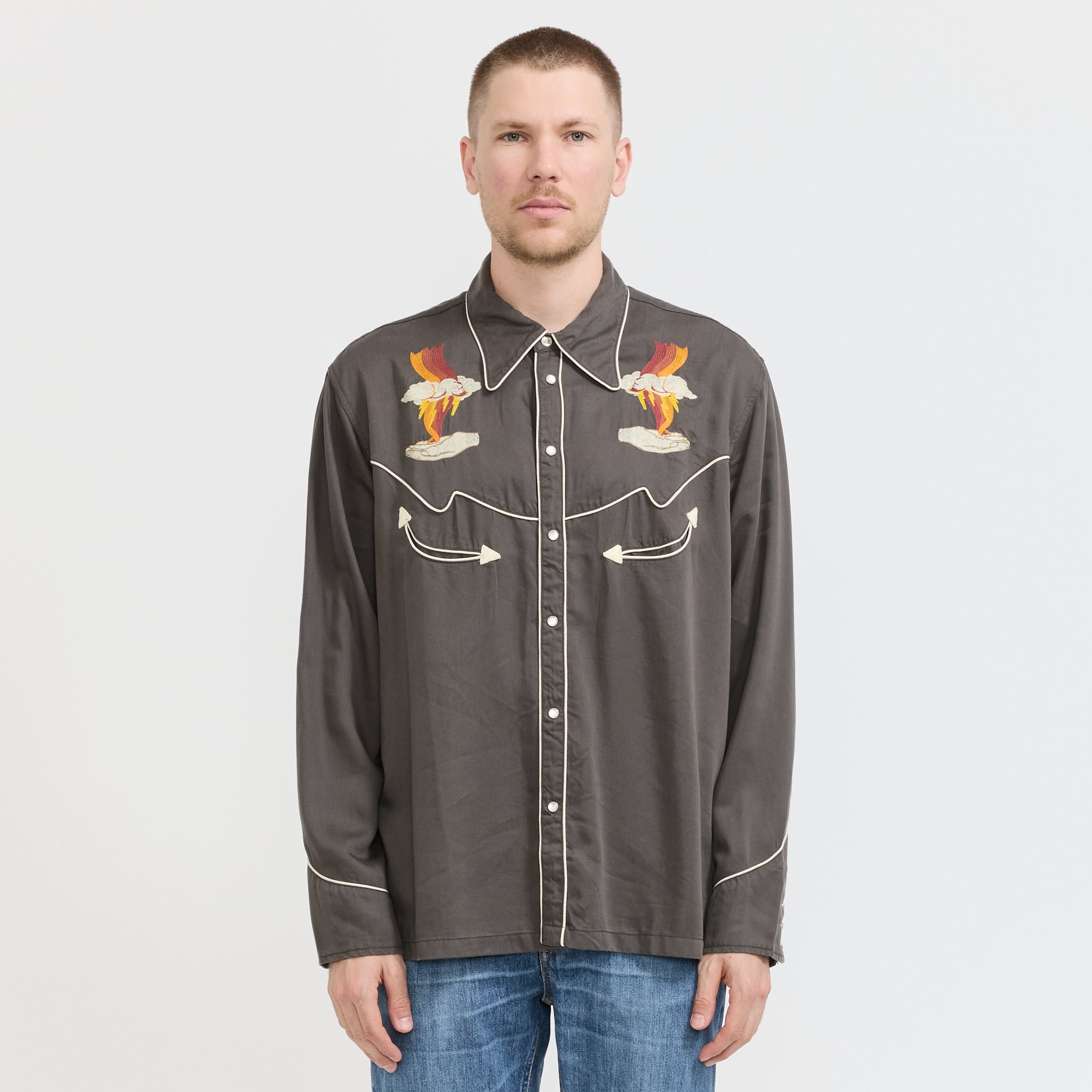 Gonzo Western Shirt Sunburns Black/Brown