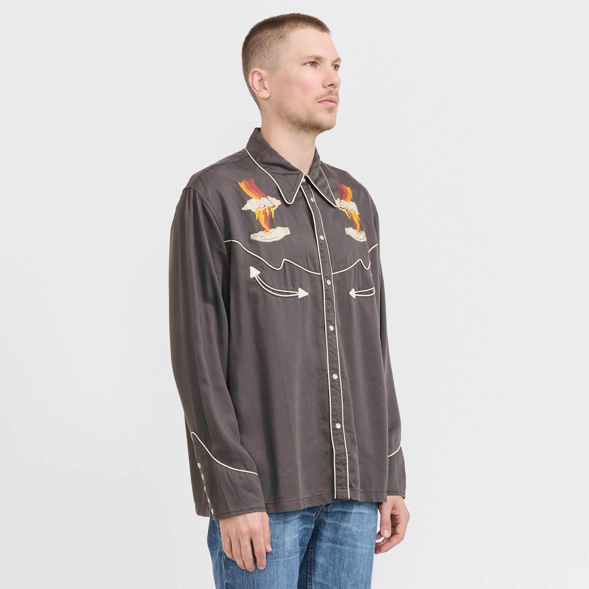 Gonzo Western Shirt Sunburns Black/Brown