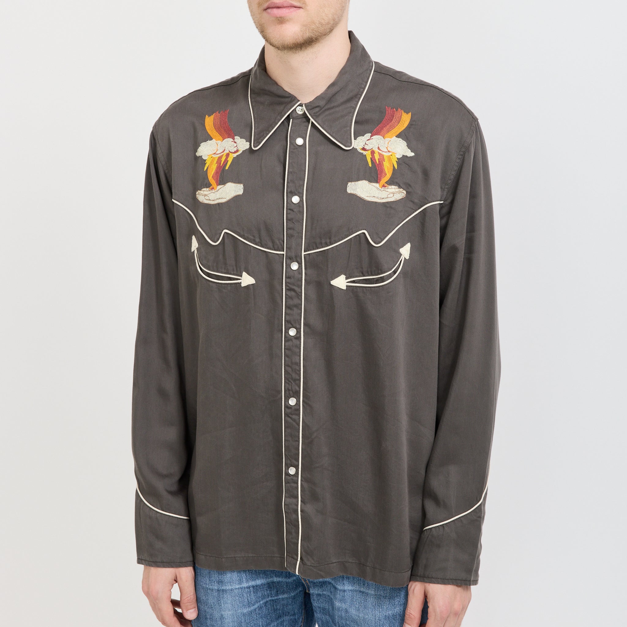 Gonzo Western Shirt Sunburns Black/Brown