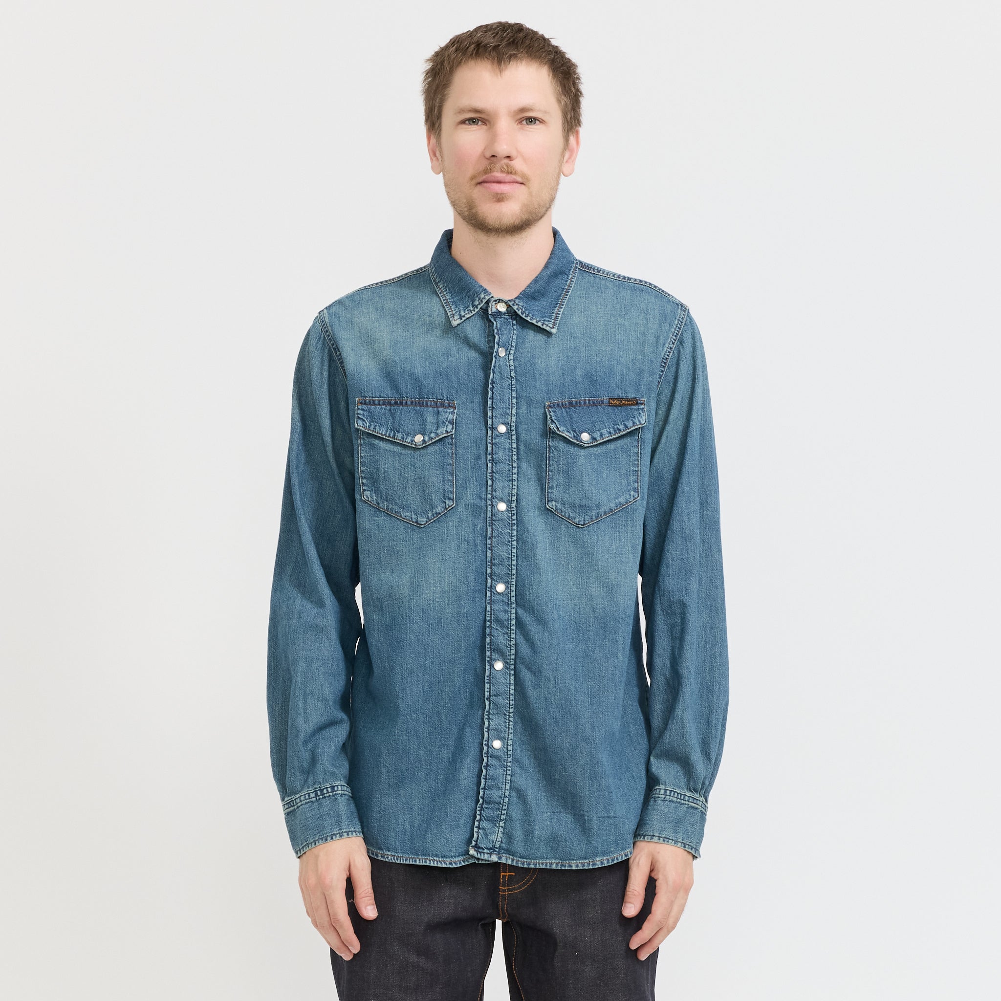 Nudie Jeans Co. | Gunnar Denim Shirt Dirt Wash | Maplestore