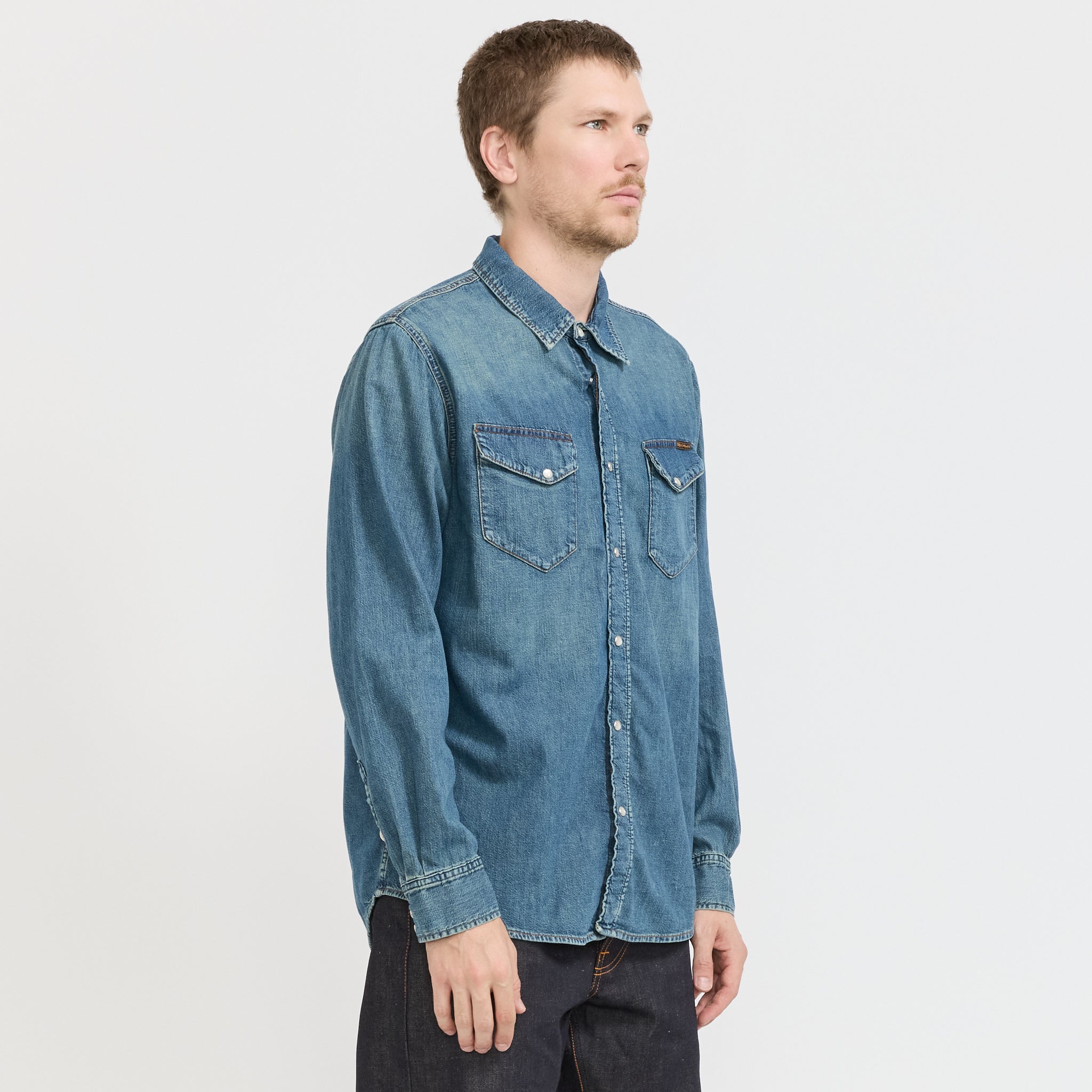 Nudie Jeans Co. | Gunnar Denim Shirt Dirt Wash | Maplestore