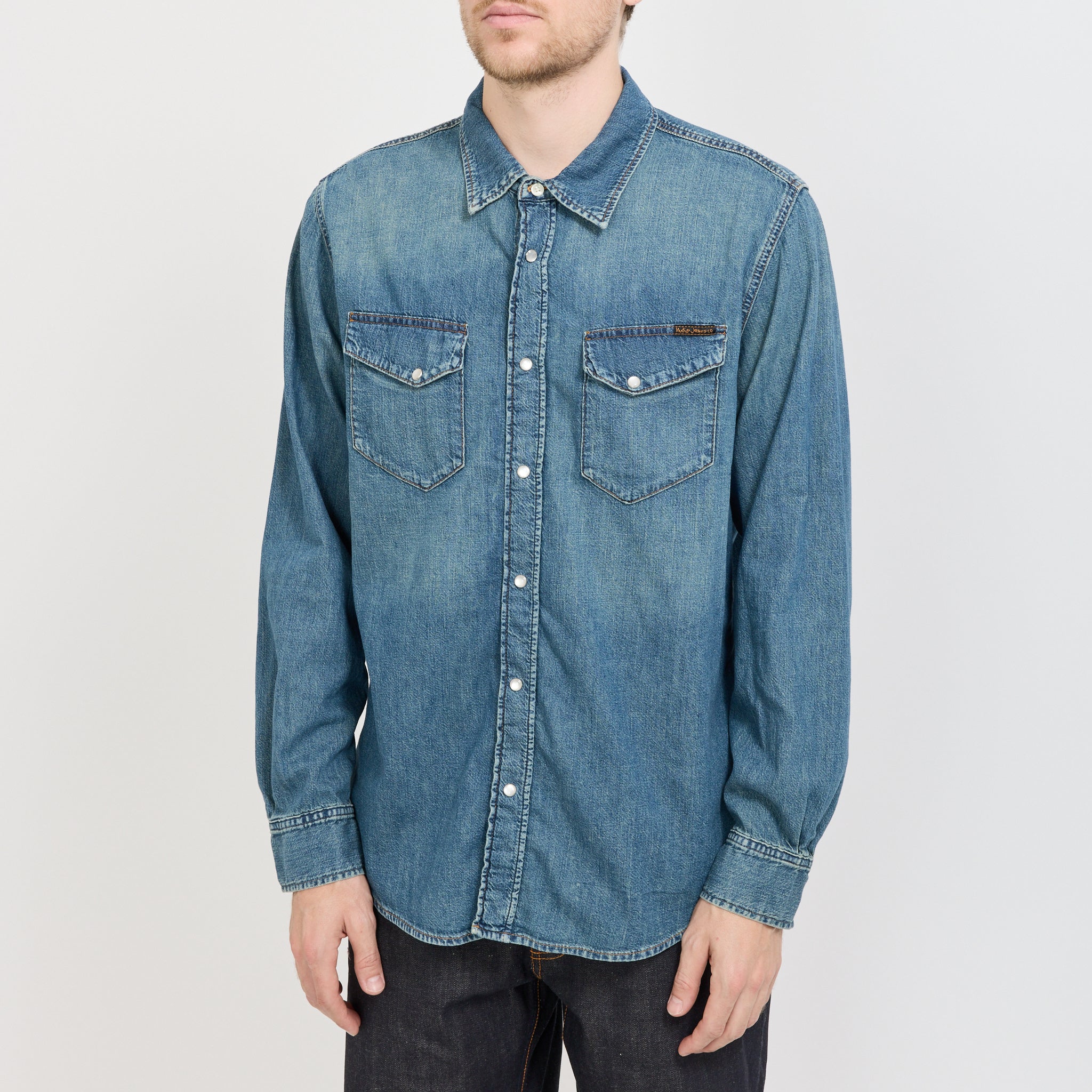 Nudie Jeans Co. | Gunnar Denim Shirt Dirt Wash | Maplestore
