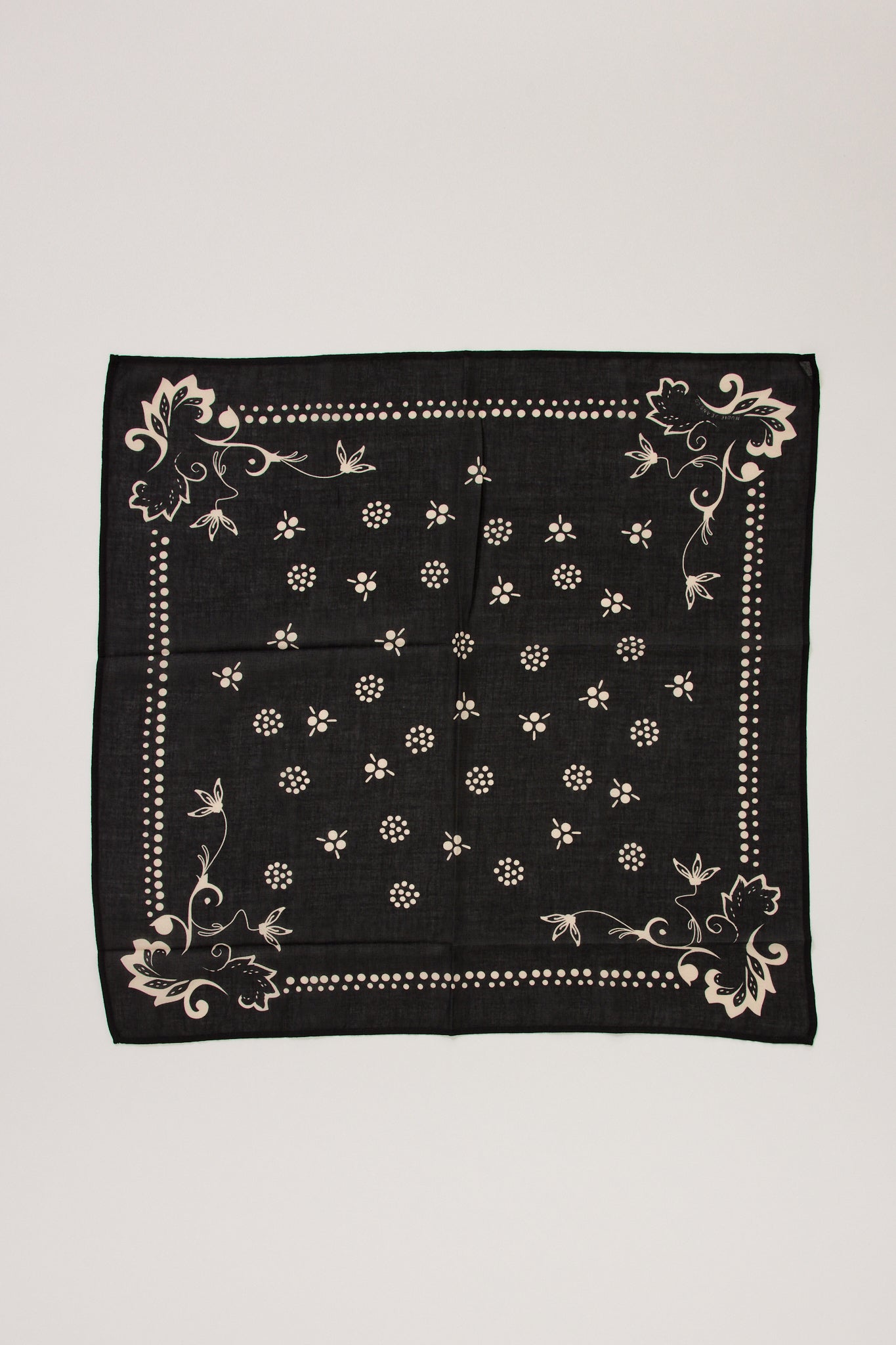 Nudie Jeans Co. | Ingrid Ornament Bandana Black | Maplestore