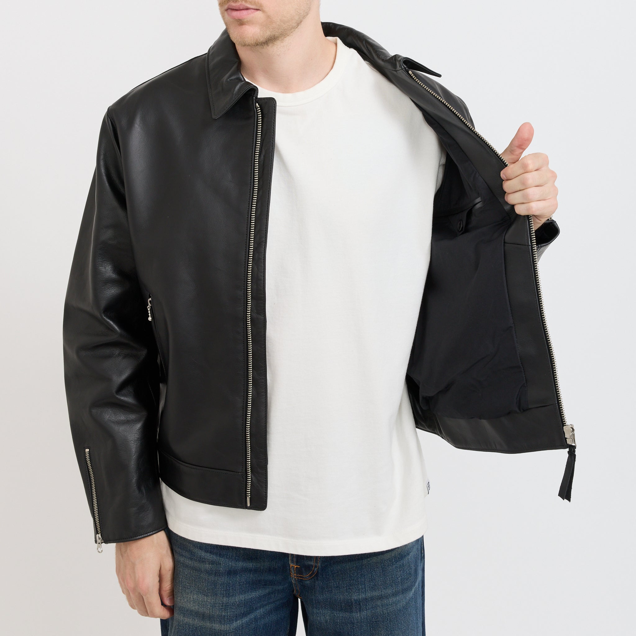Eddy Rider Leather Jacket Black