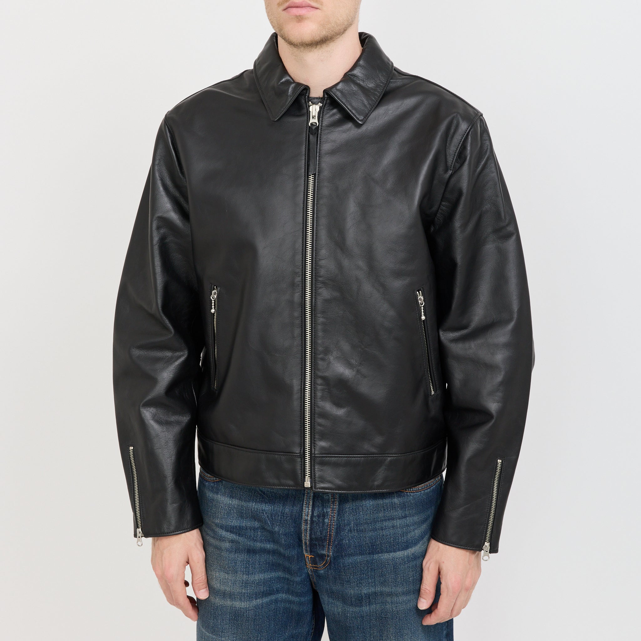 Eddy Rider Leather Jacket Black
