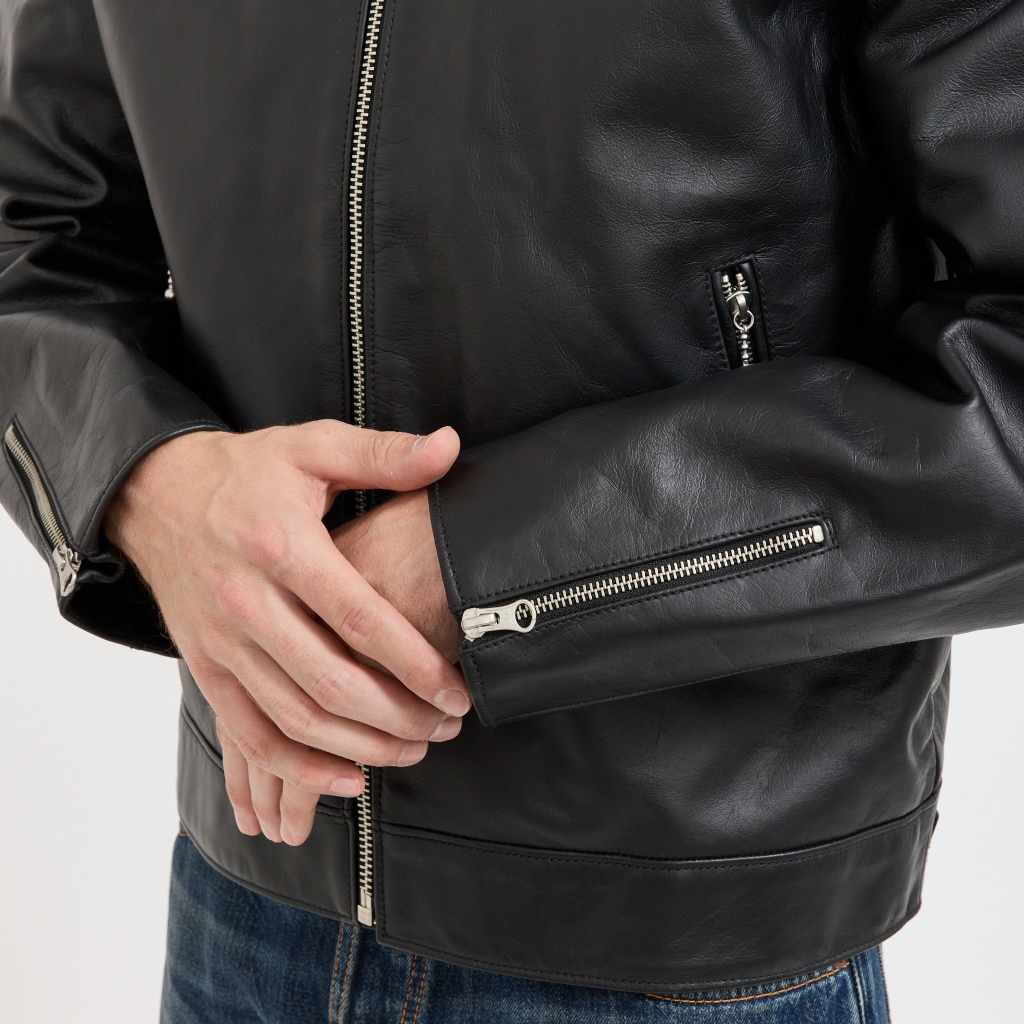 Eddy Rider Leather Jacket Black | Nudie Jeans Co. | Maplestore