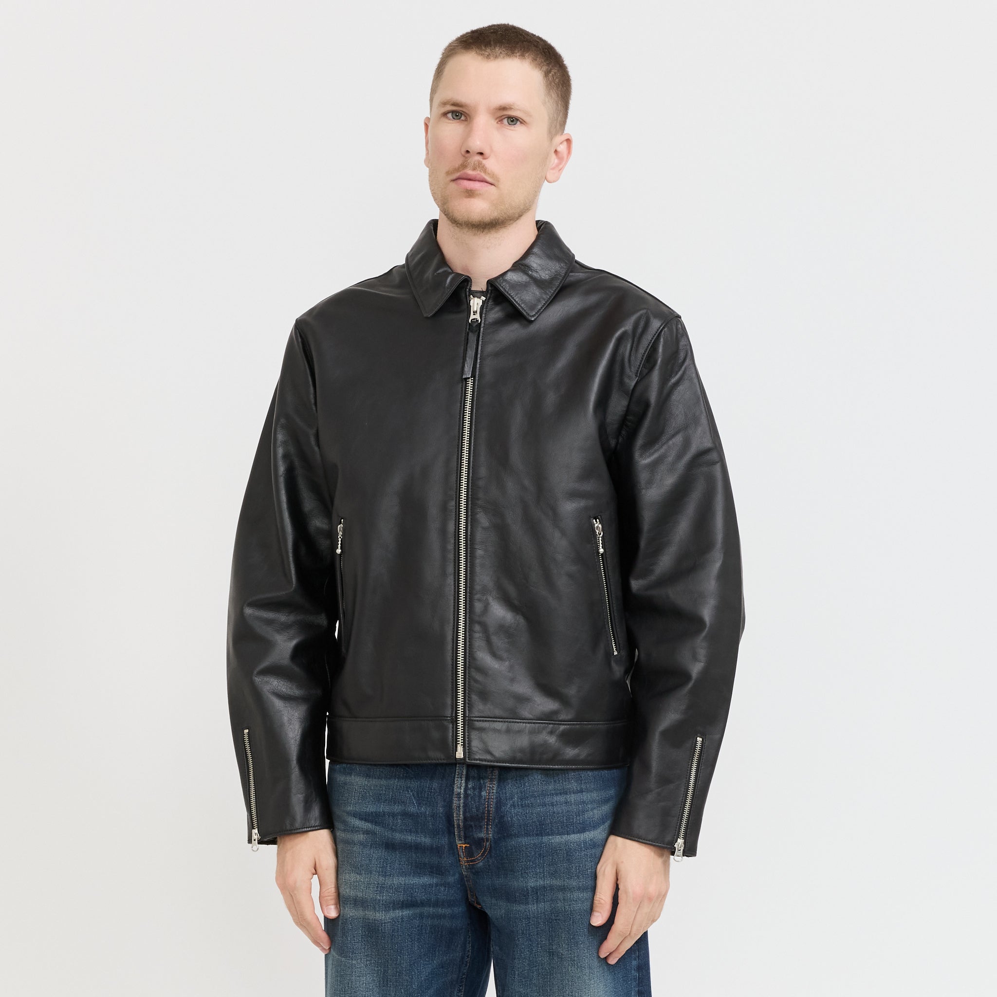 Eddy Rider Leather Jacket Black