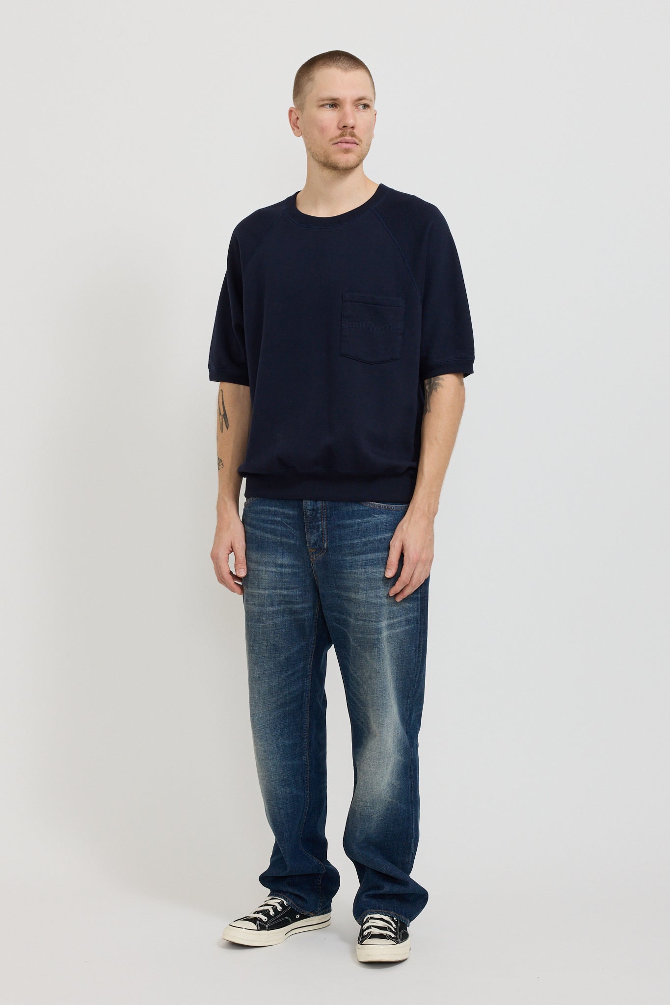 Kaj Short Sleeved Sweatshirt Blueberry
