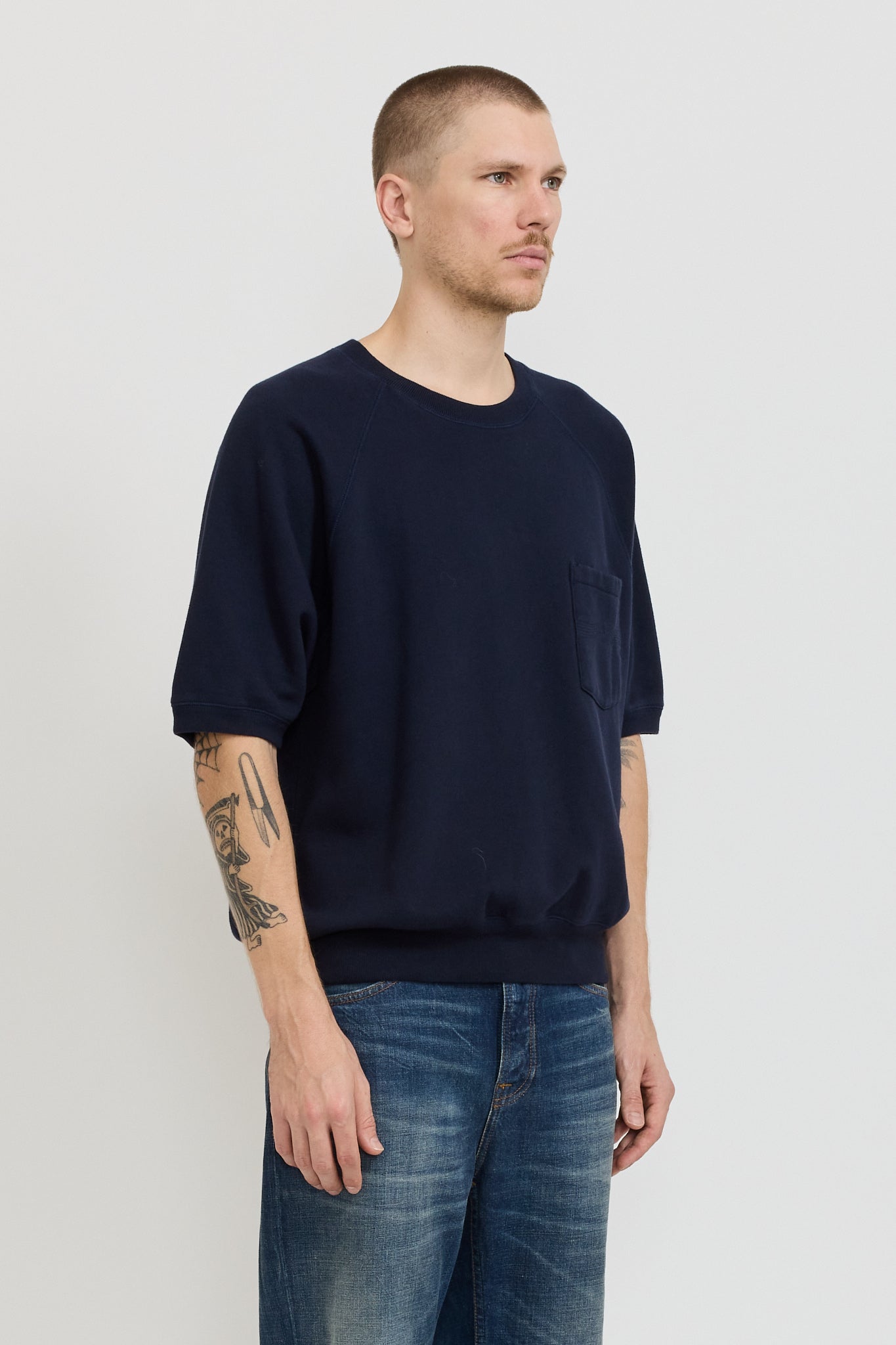 Kaj Short Sleeved Sweatshirt Blueberry