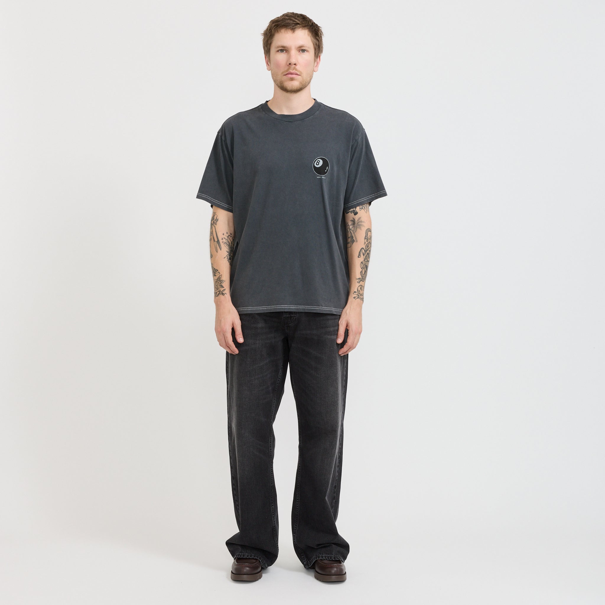Nudie Jeans Co. | Koffe Knock-Topus T-Shirt Antracite | Maplestore